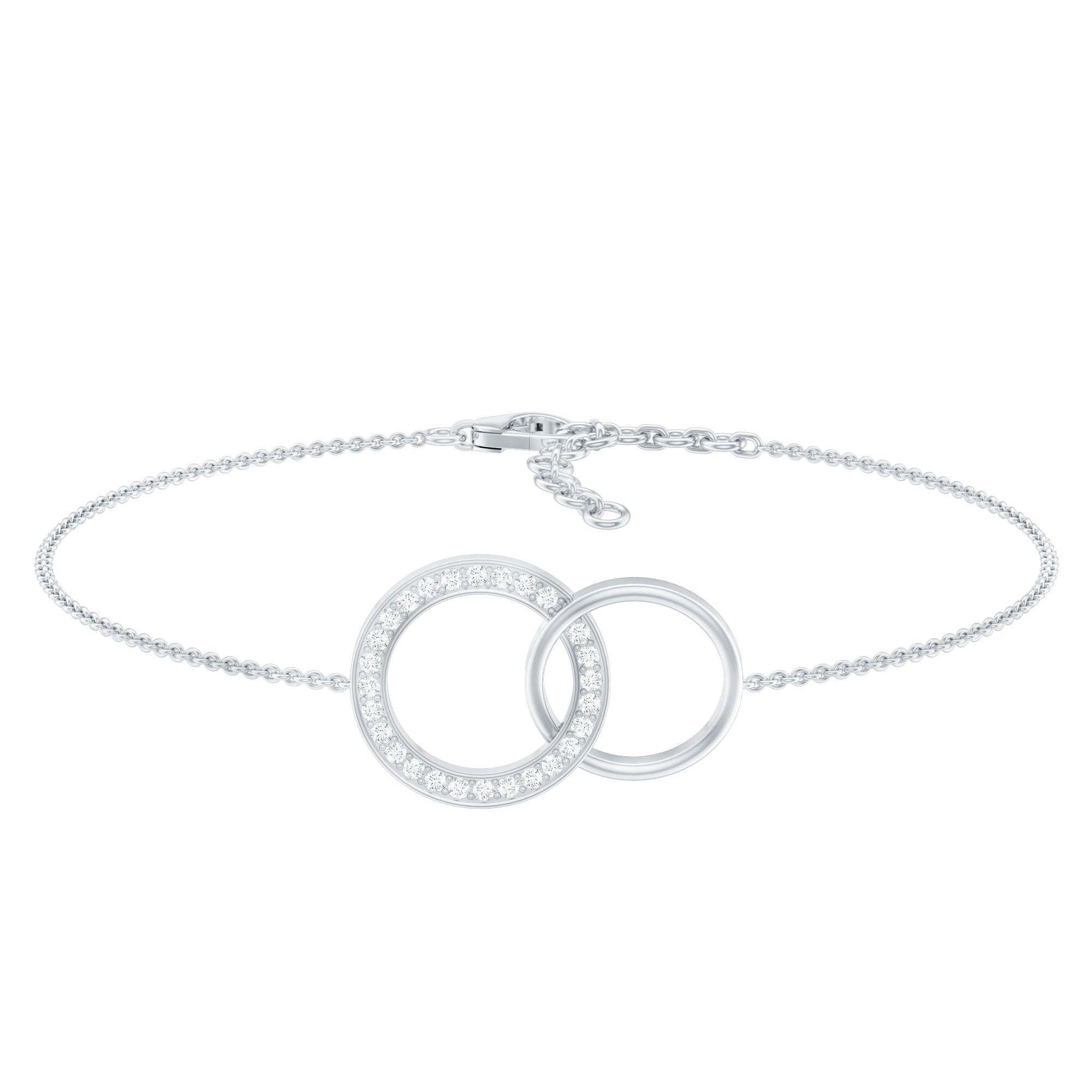 Diamond Eternity Chain Bracelet For Women Natural - ( HI-SI ) - Rosec Jewels