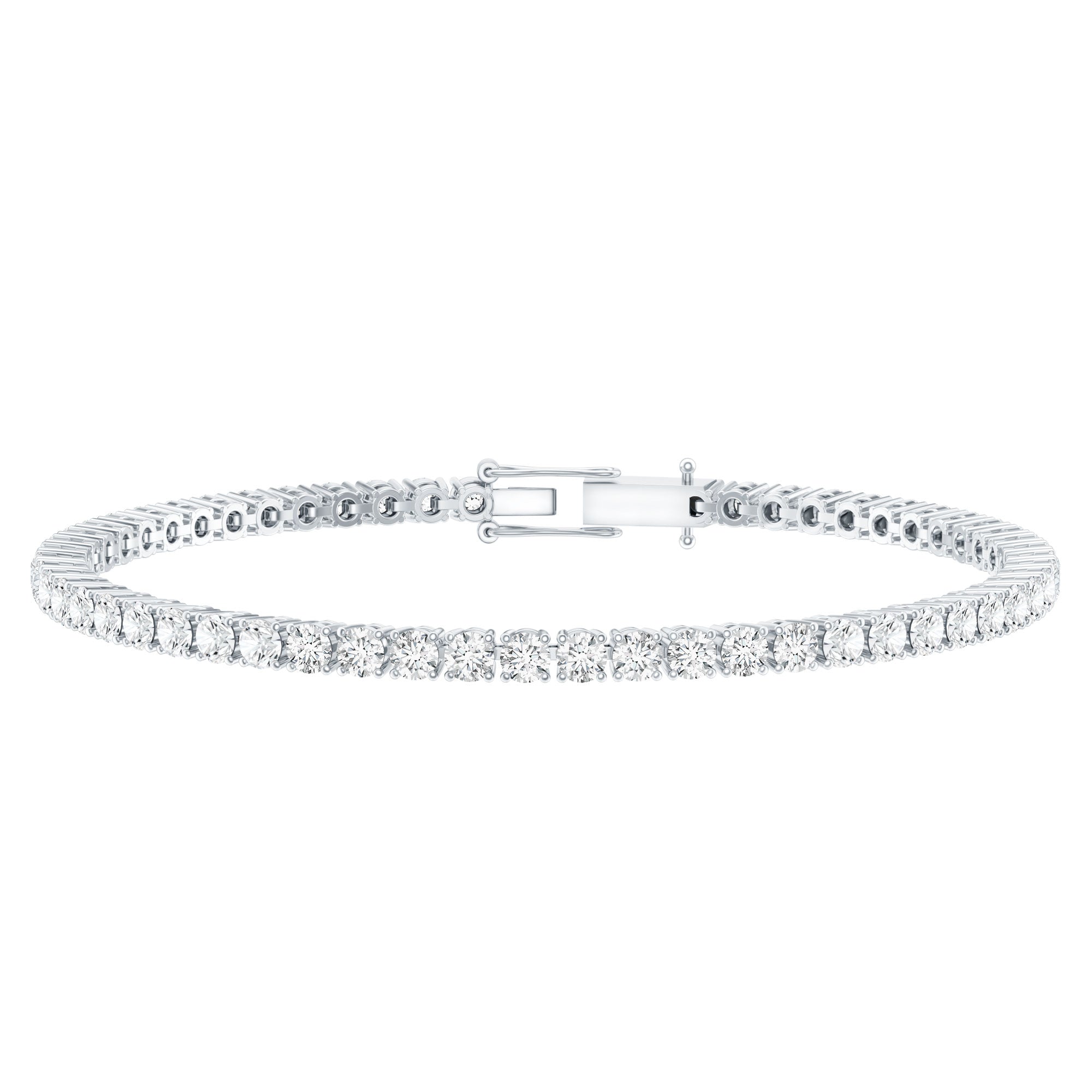 Certified Lab Grown Classic Round Diamond Tennis Bracelet Lab - ( EF-VS ) - Rosec Jewels