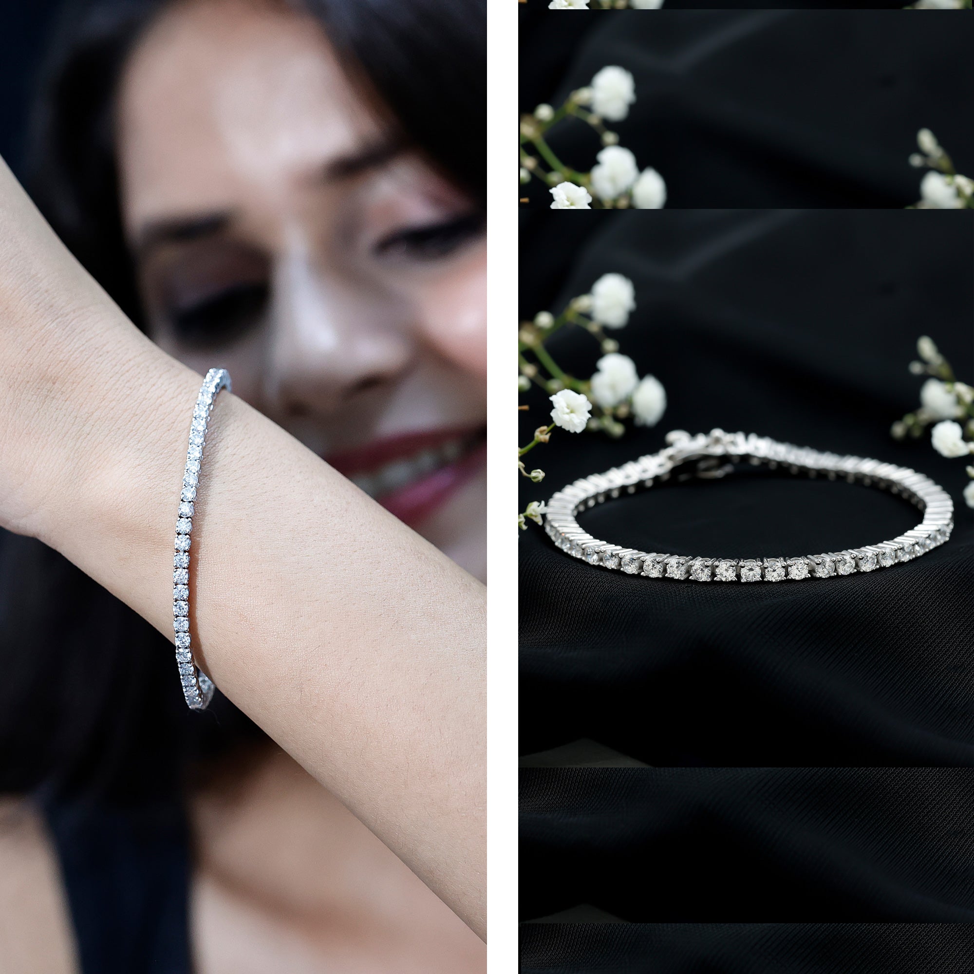 Certified Lab Grown Classic Round Diamond Tennis Bracelet Lab - ( EF-VS ) - Rosec Jewels