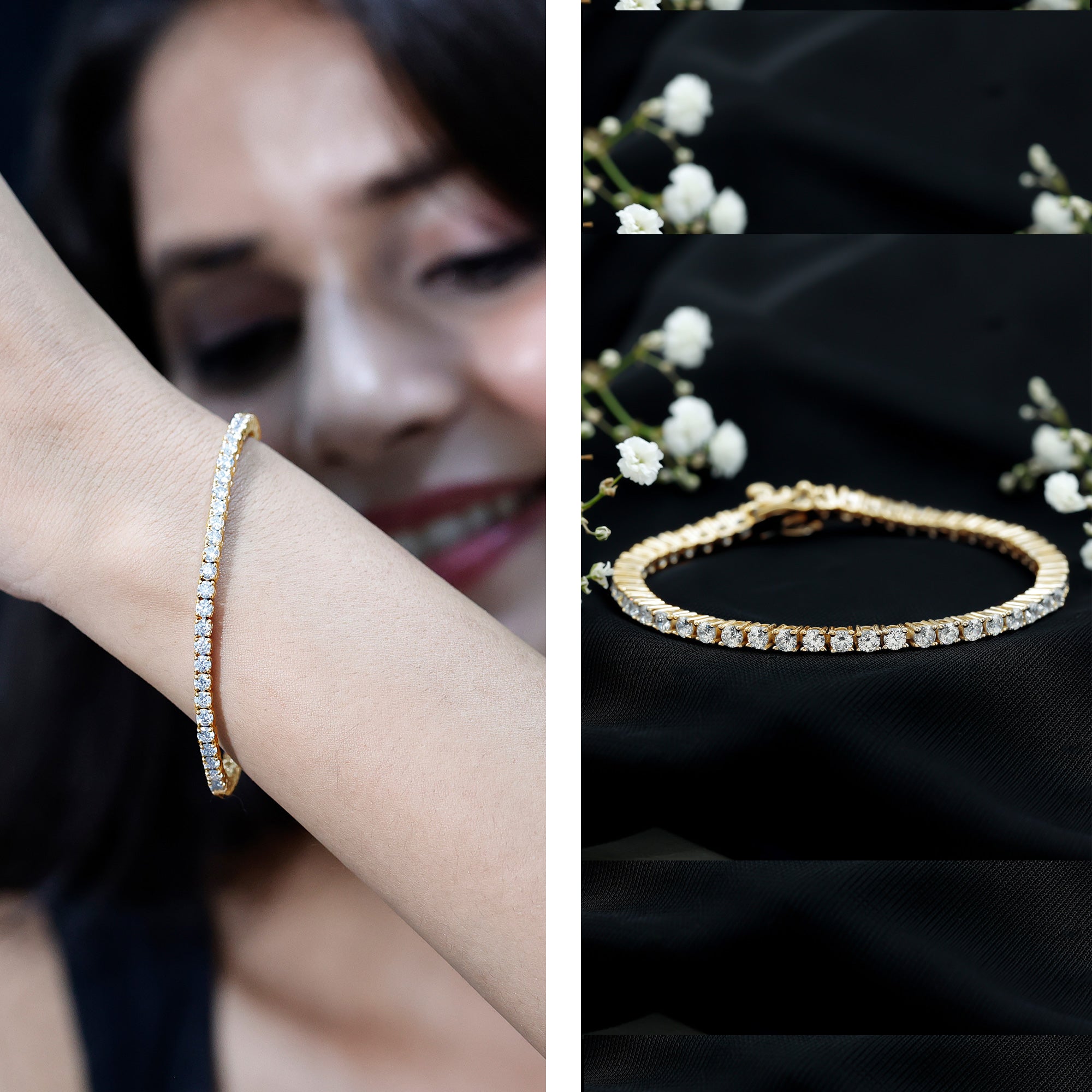 Certified Lab Grown Classic Round Diamond Tennis Bracelet Lab - ( EF-VS ) - Rosec Jewels