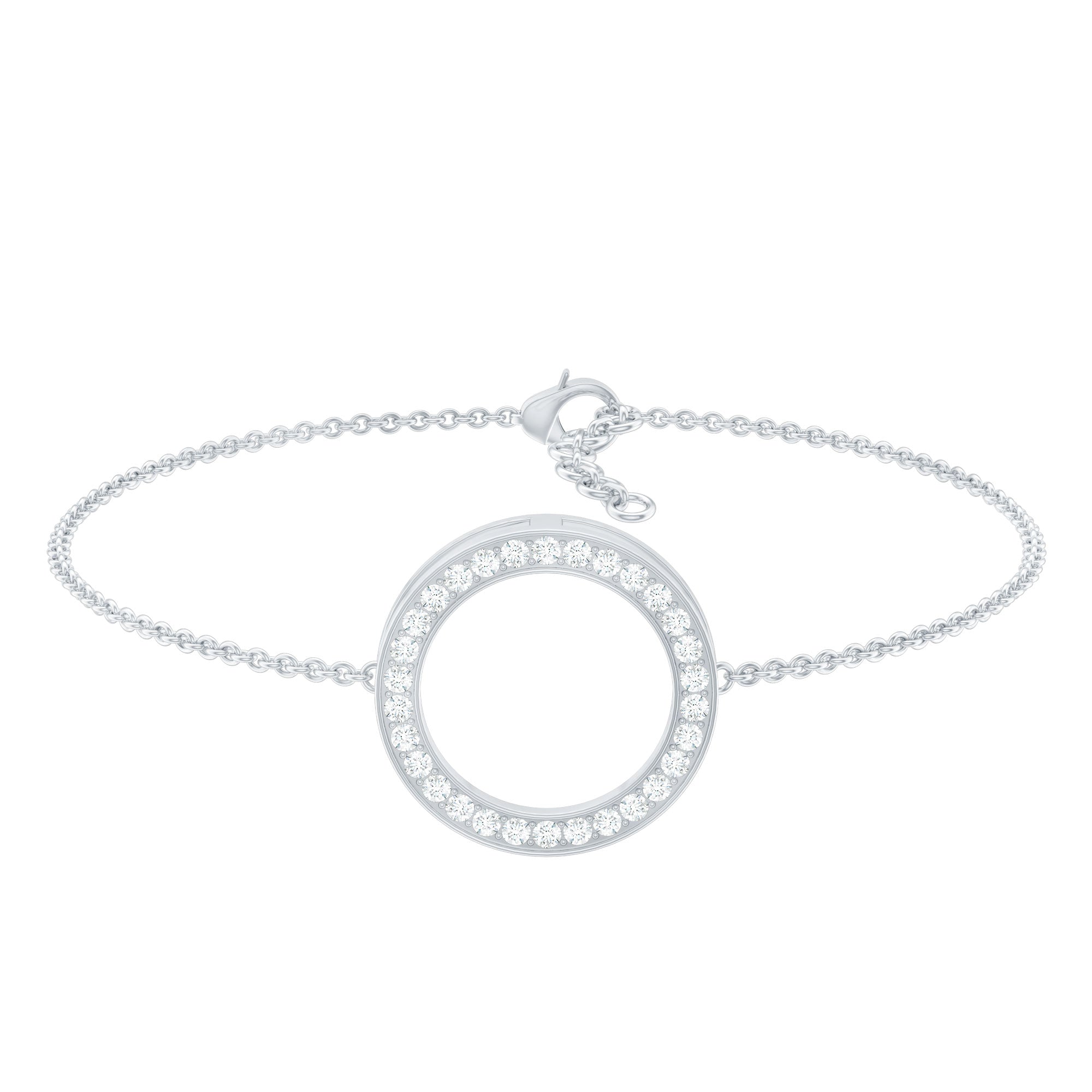 Certified Lab Grown Diamond Circle Bracelet for Women Lab - ( EF-VS ) - Rosec Jewels