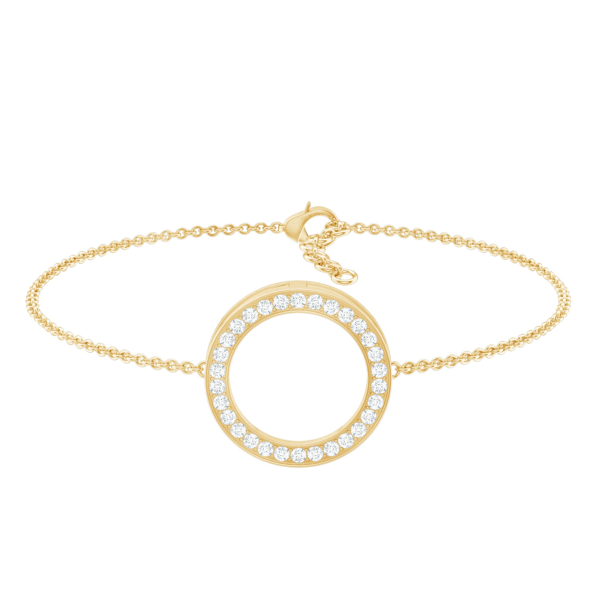 Certified Lab Grown Diamond Circle Bracelet for Women Lab - ( EF-VS ) - Rosec Jewels