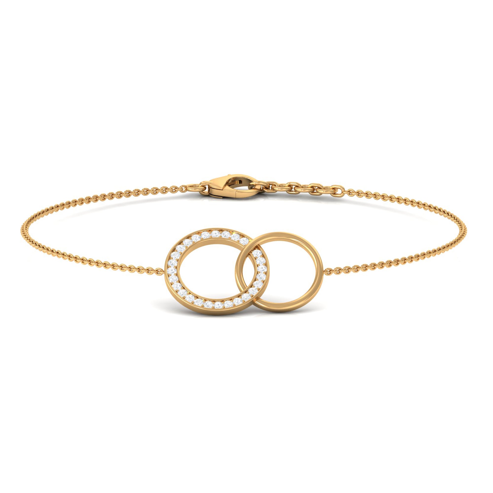 Diamond Eternity Chain Bracelet For Women Lab - ( EF-VS ) - Rosec Jewels