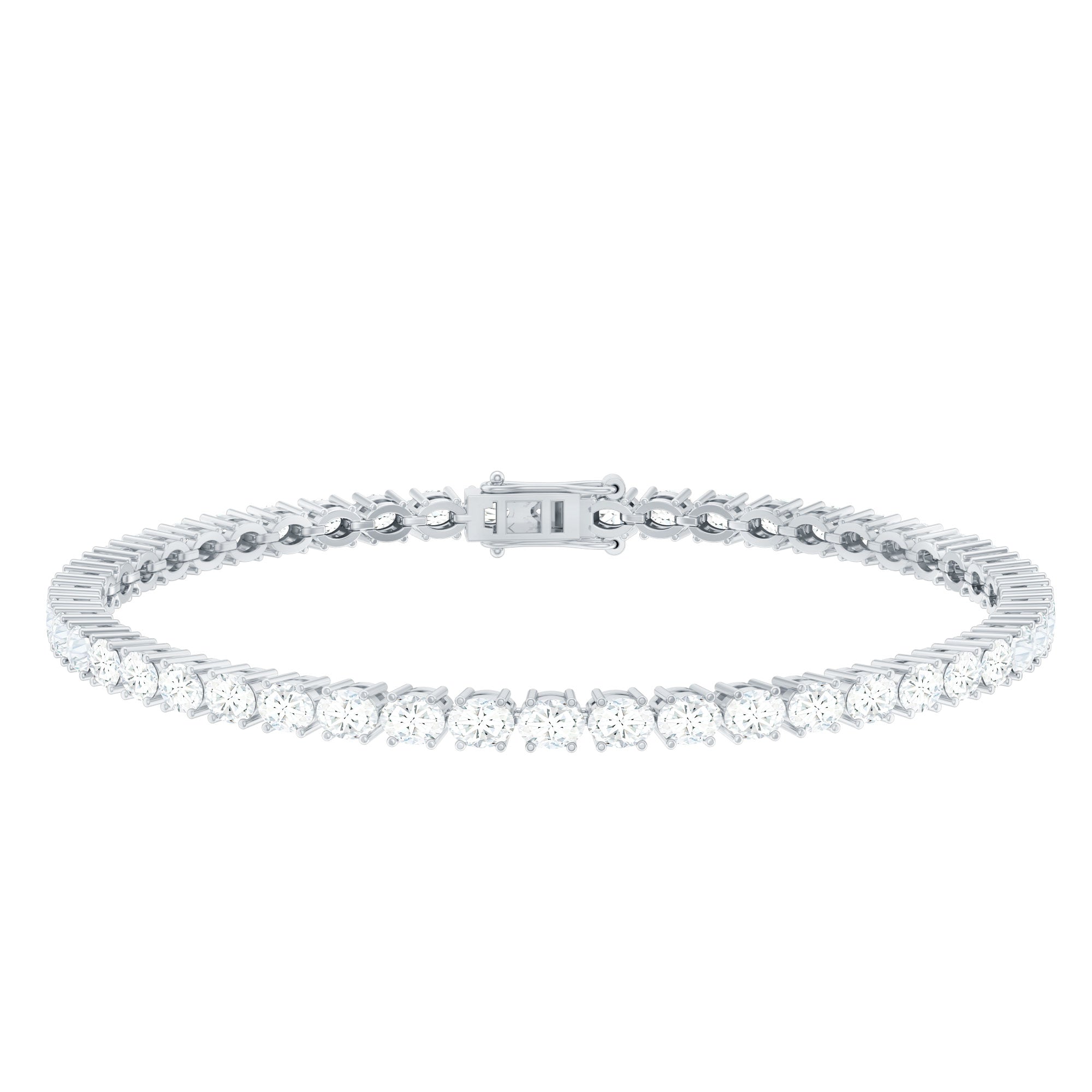 Rosec Jewels-East West Oval Lab Grown Diamond Tennis Bracelet
