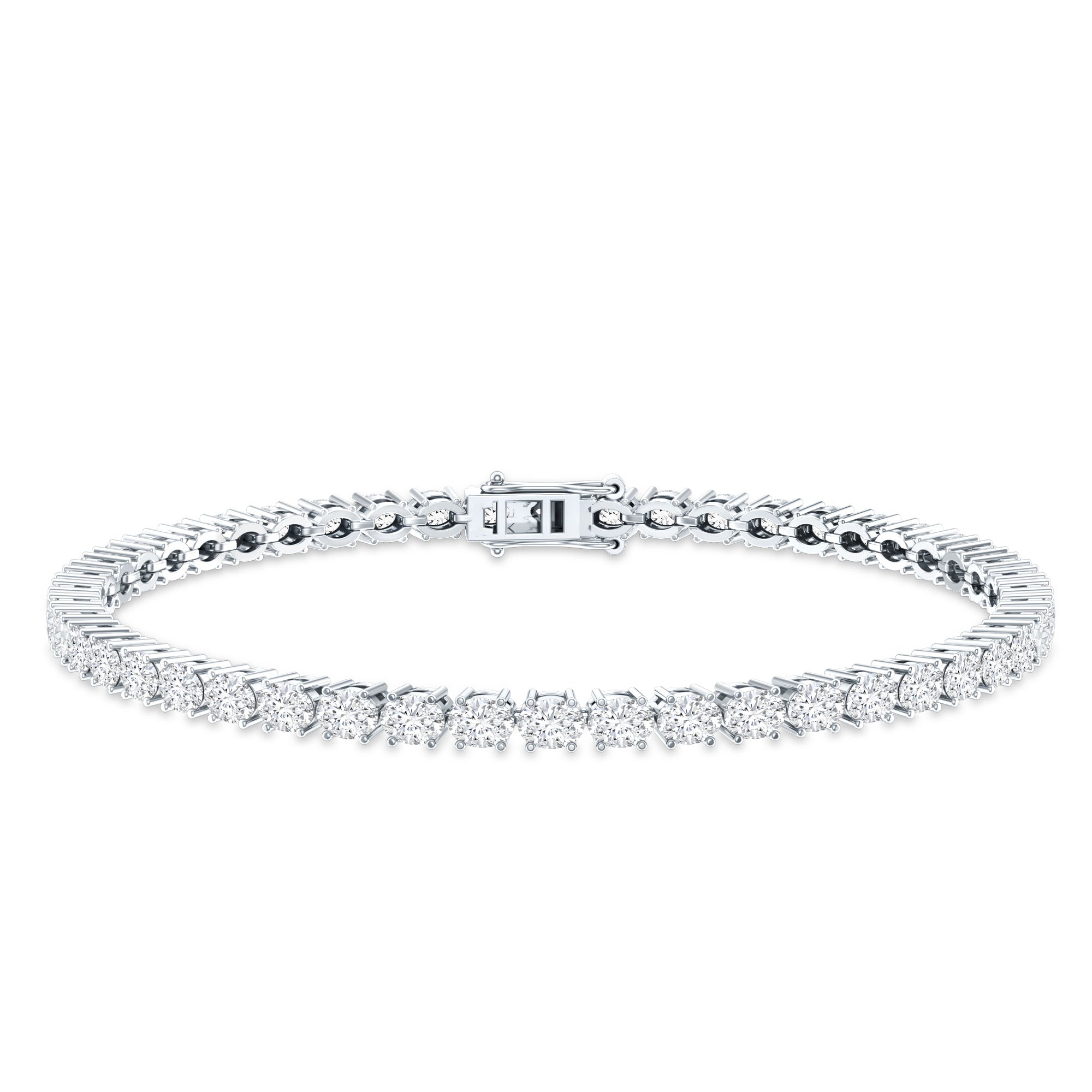 East West Oval Lab Grown Diamond Tennis Bracelet Lab - ( EF-VS ) - Rosec Jewels