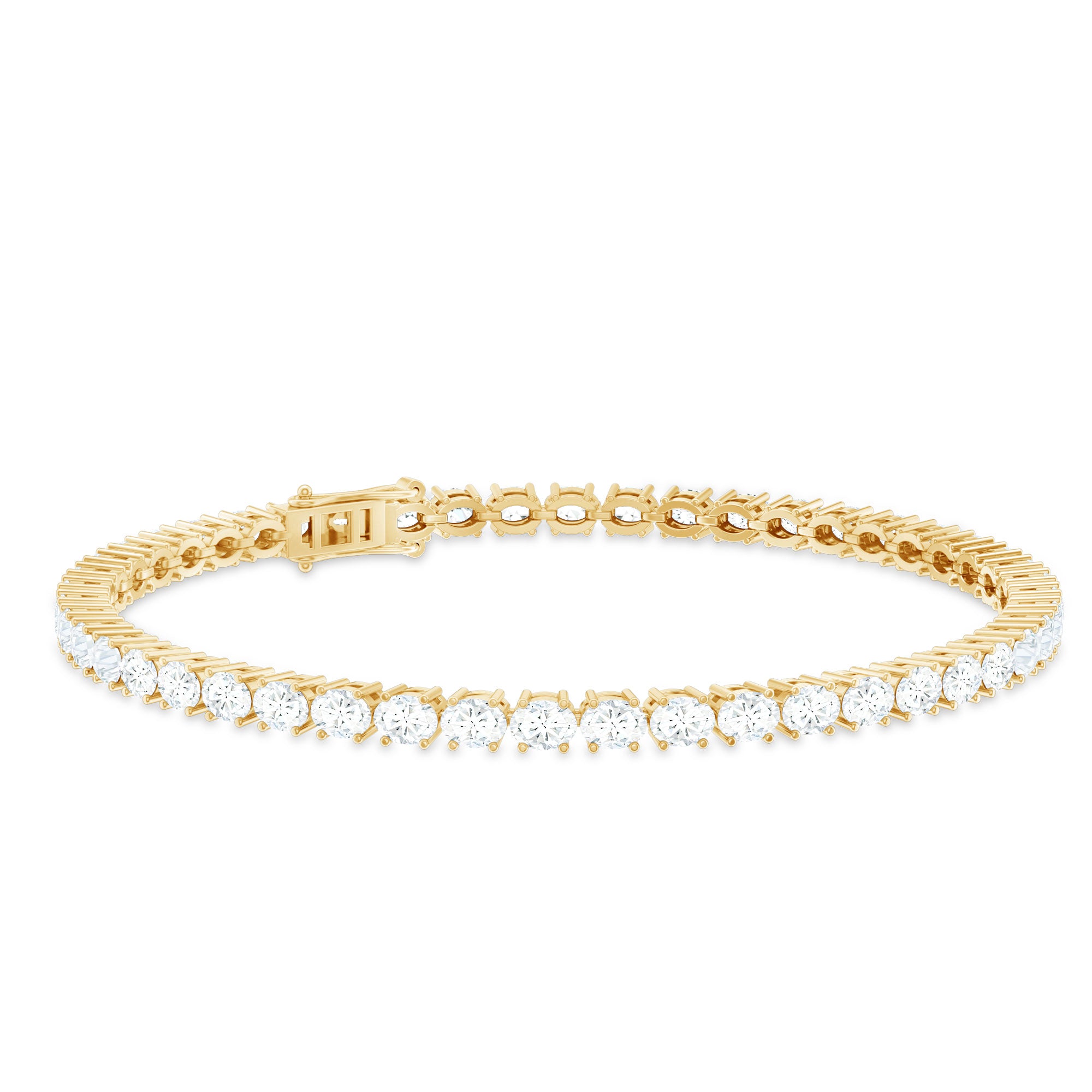 Rosec Jewels-East West Oval Lab Grown Diamond Tennis Bracelet