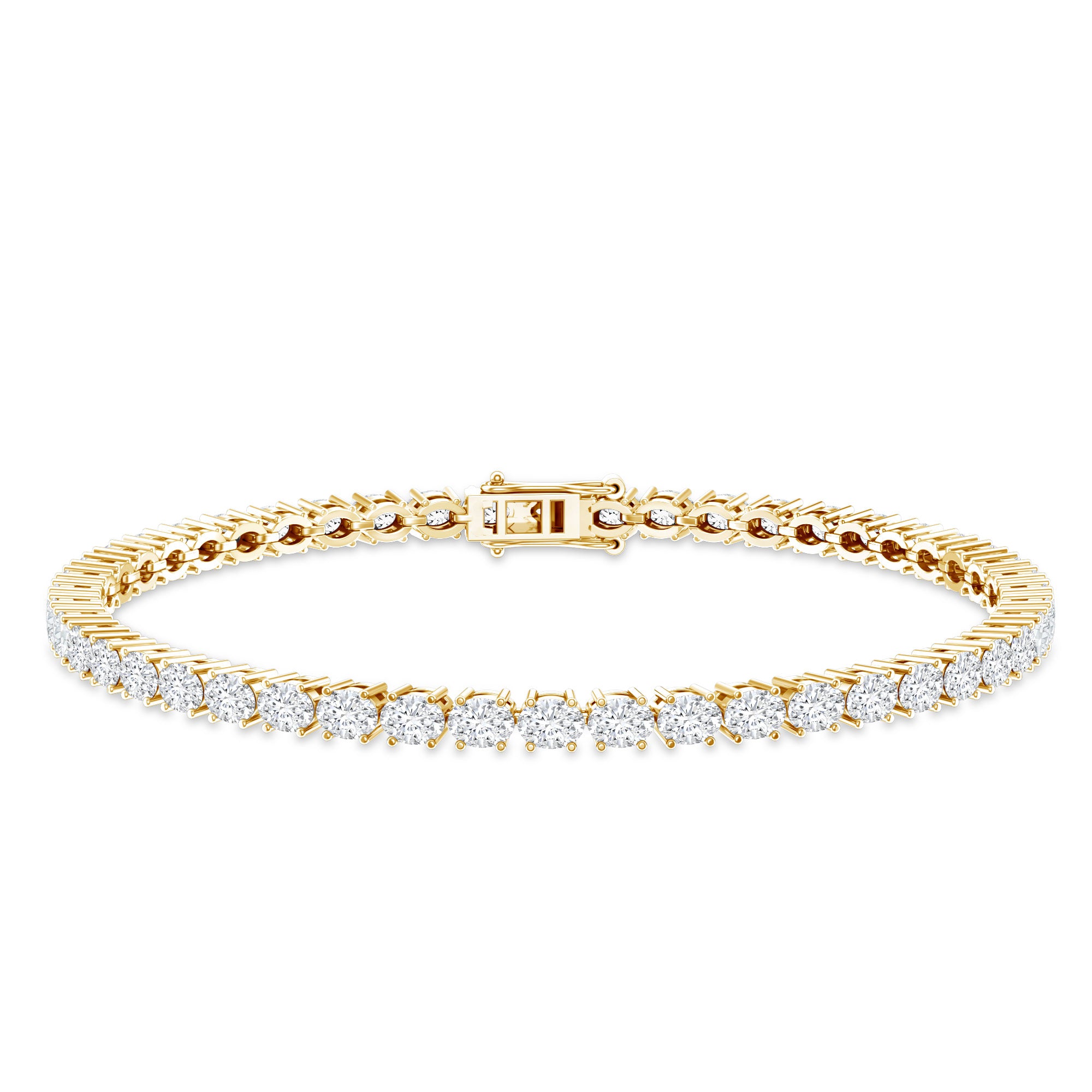 East West Oval Lab Grown Diamond Tennis Bracelet Lab - ( EF-VS ) - Rosec Jewels