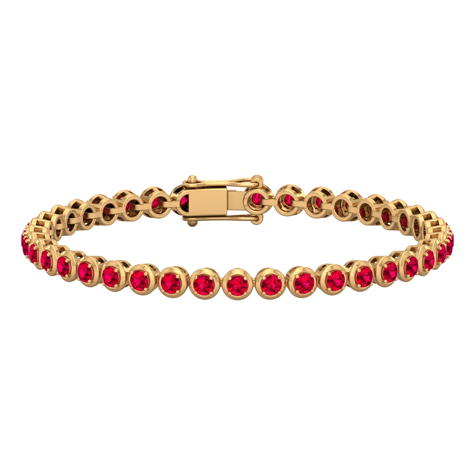 Certified Lab Grown Ruby Tennis Bracelet for Women AAAA - Rosec Jewels