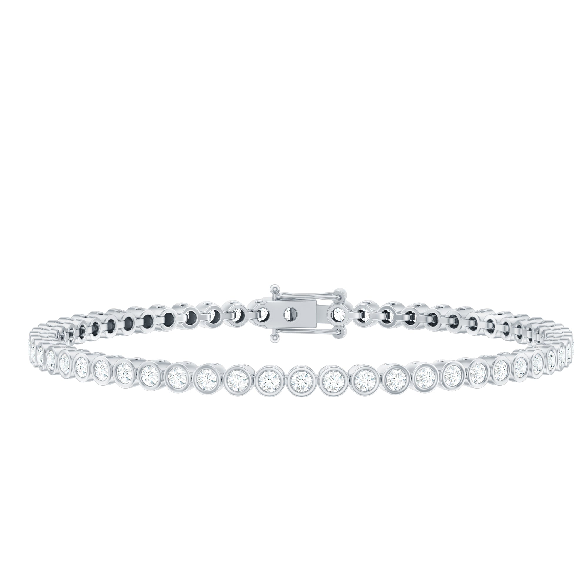 Certified Moissanite Wedding Tennis Bracelet For Bride D-VS1 - Rosec Jewels