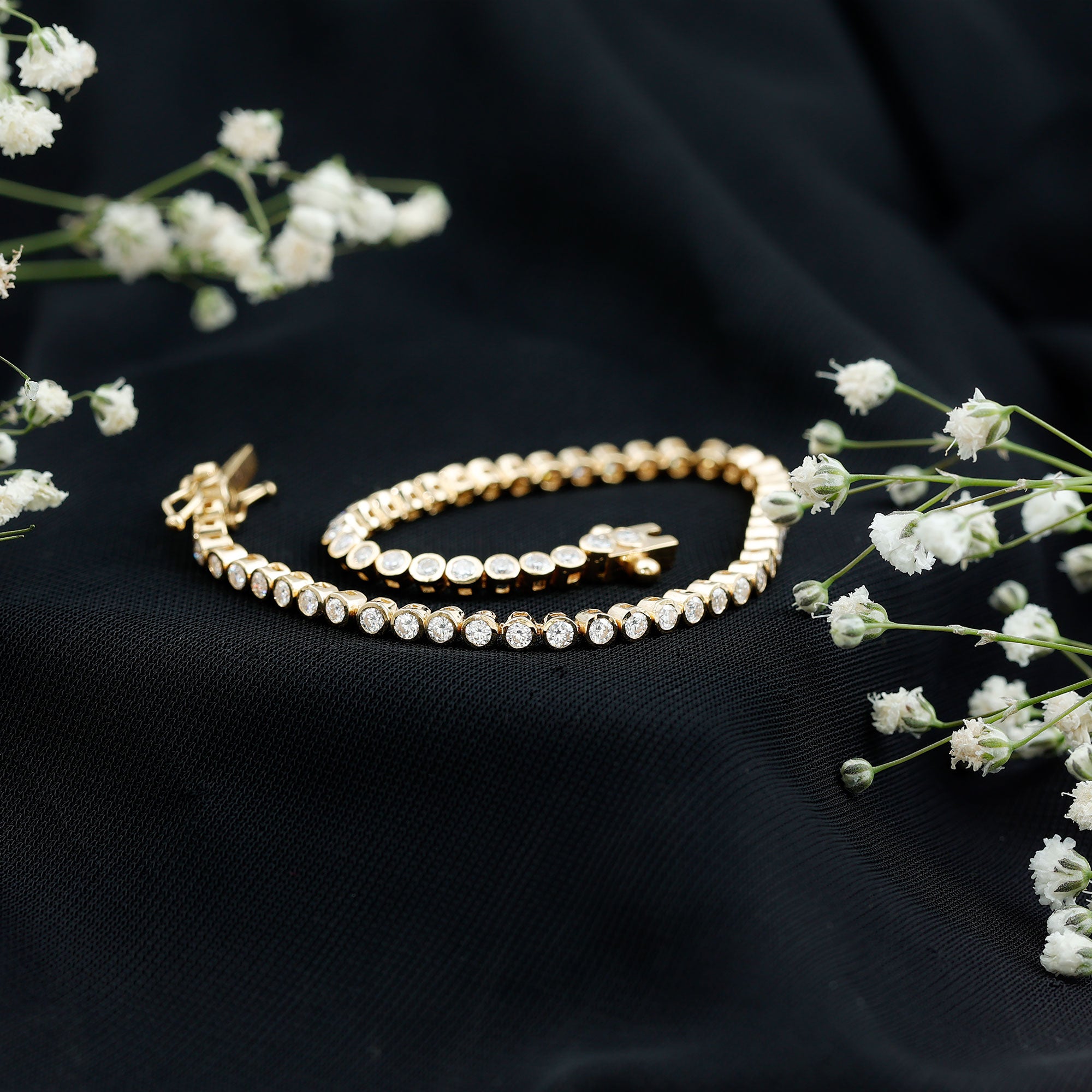 Certified Moissanite Wedding Tennis Bracelet For Bride D-VS1 - Rosec Jewels