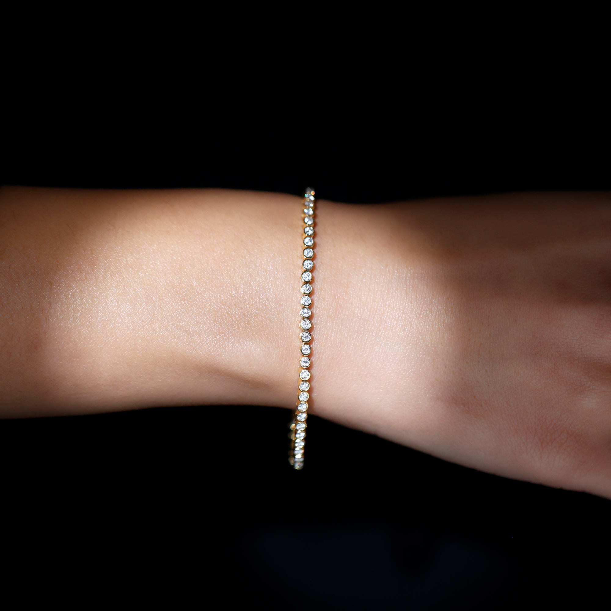 Certified Moissanite Wedding Tennis Bracelet For Bride D-VS1 - Rosec Jewels