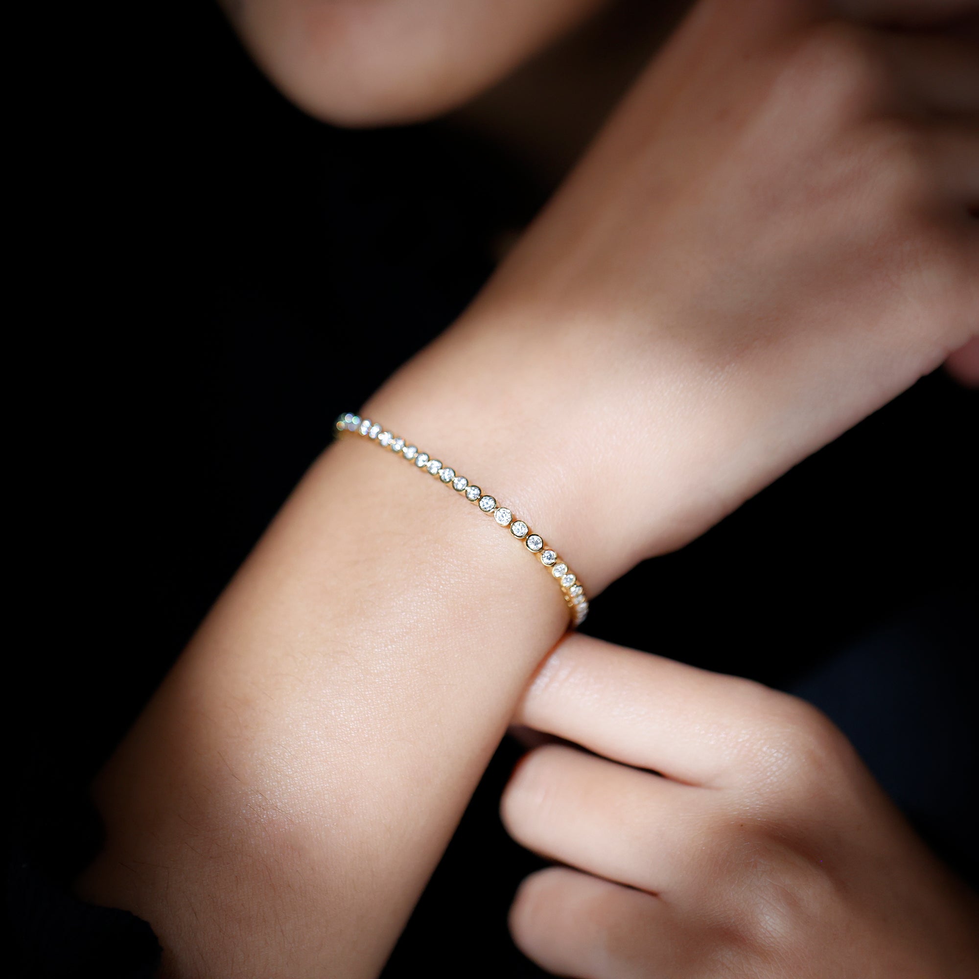 Certified Moissanite Wedding Tennis Bracelet For Bride D-VS1 - Rosec Jewels
