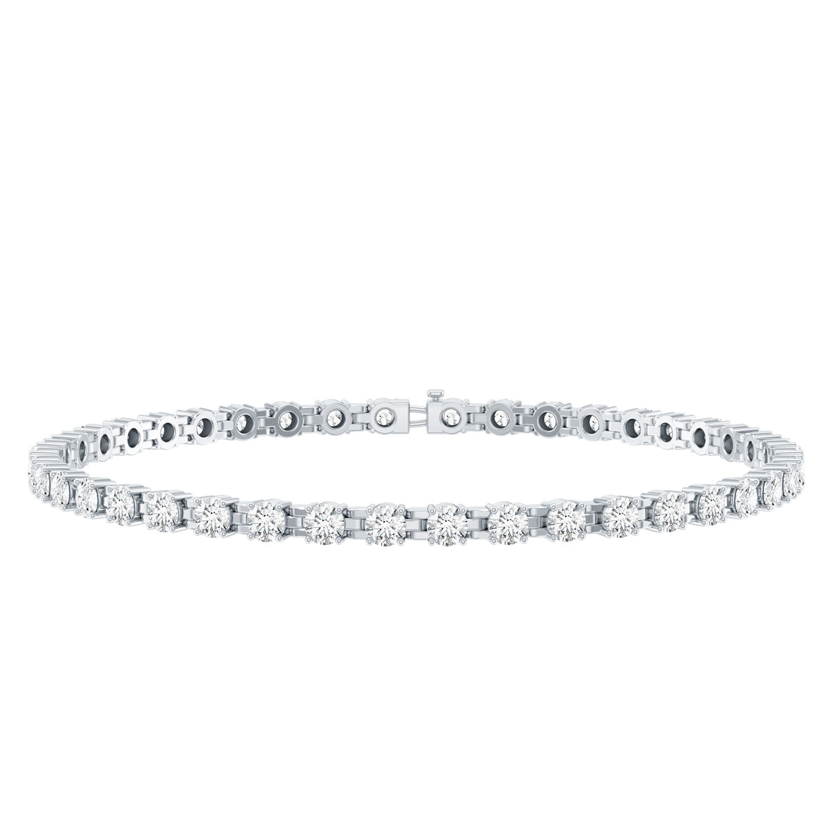 Round Cut Certified Lab Grown Diamond Tennis Bracelet for Women Lab - ( EF-VS ) - Rosec Jewels