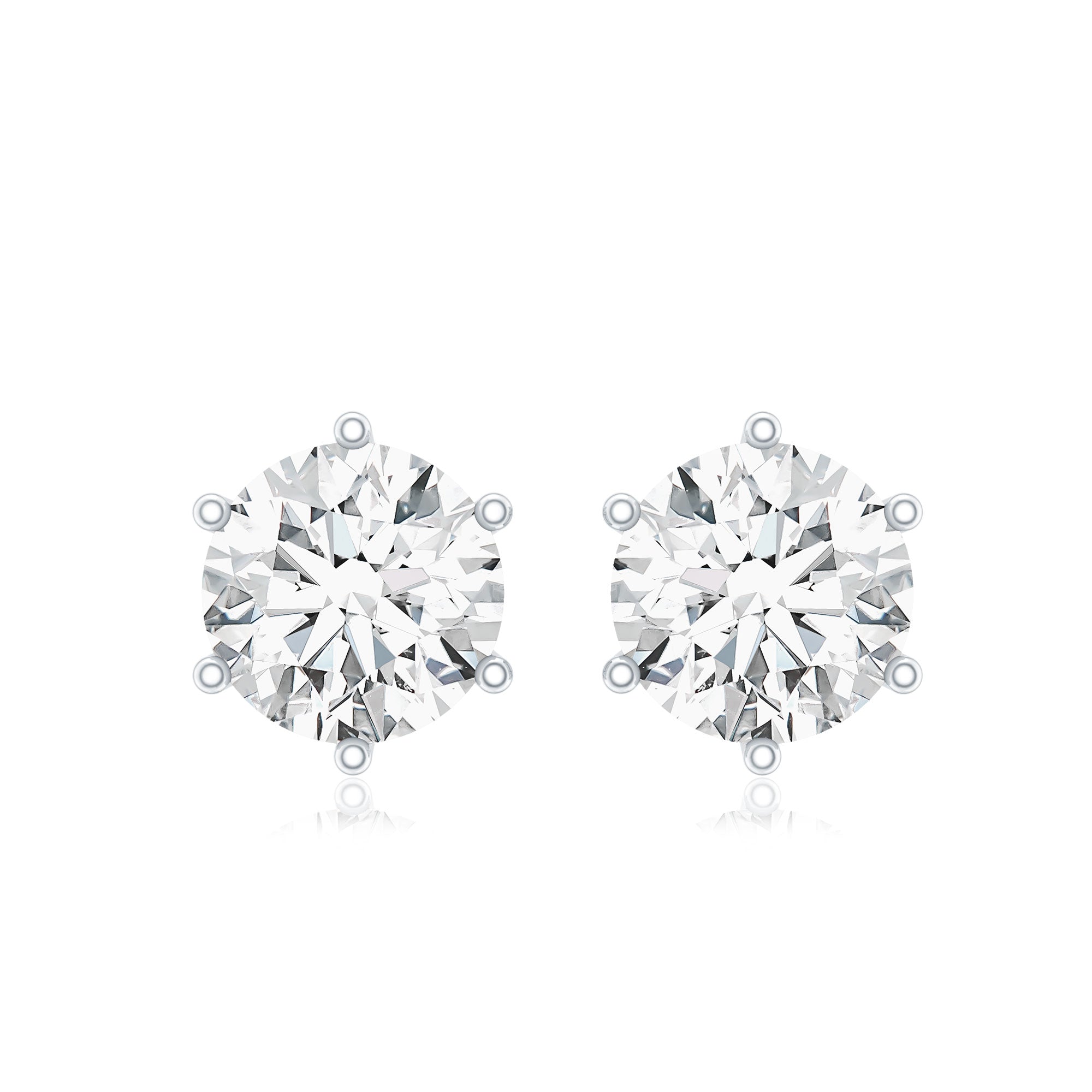 Rosec Jewels-IGI Certified 4 Carat Lab Grown Diamond Solitaire Studs