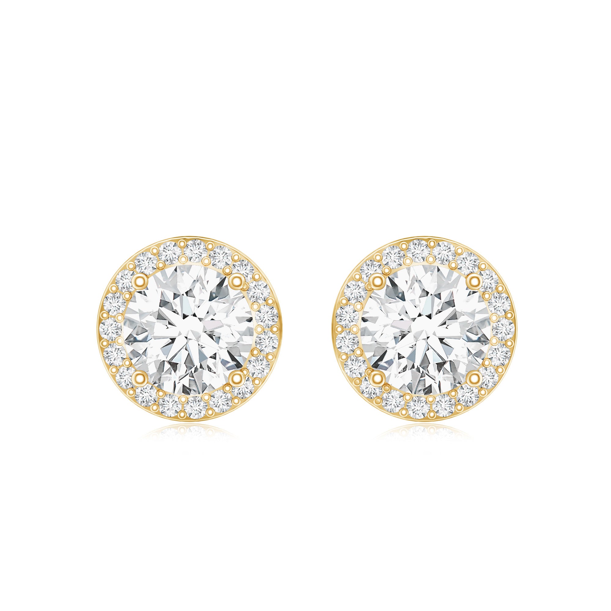 Rosec Jewels-IGI Certified Round Lab Grown Diamond Bridal Stud Earrings