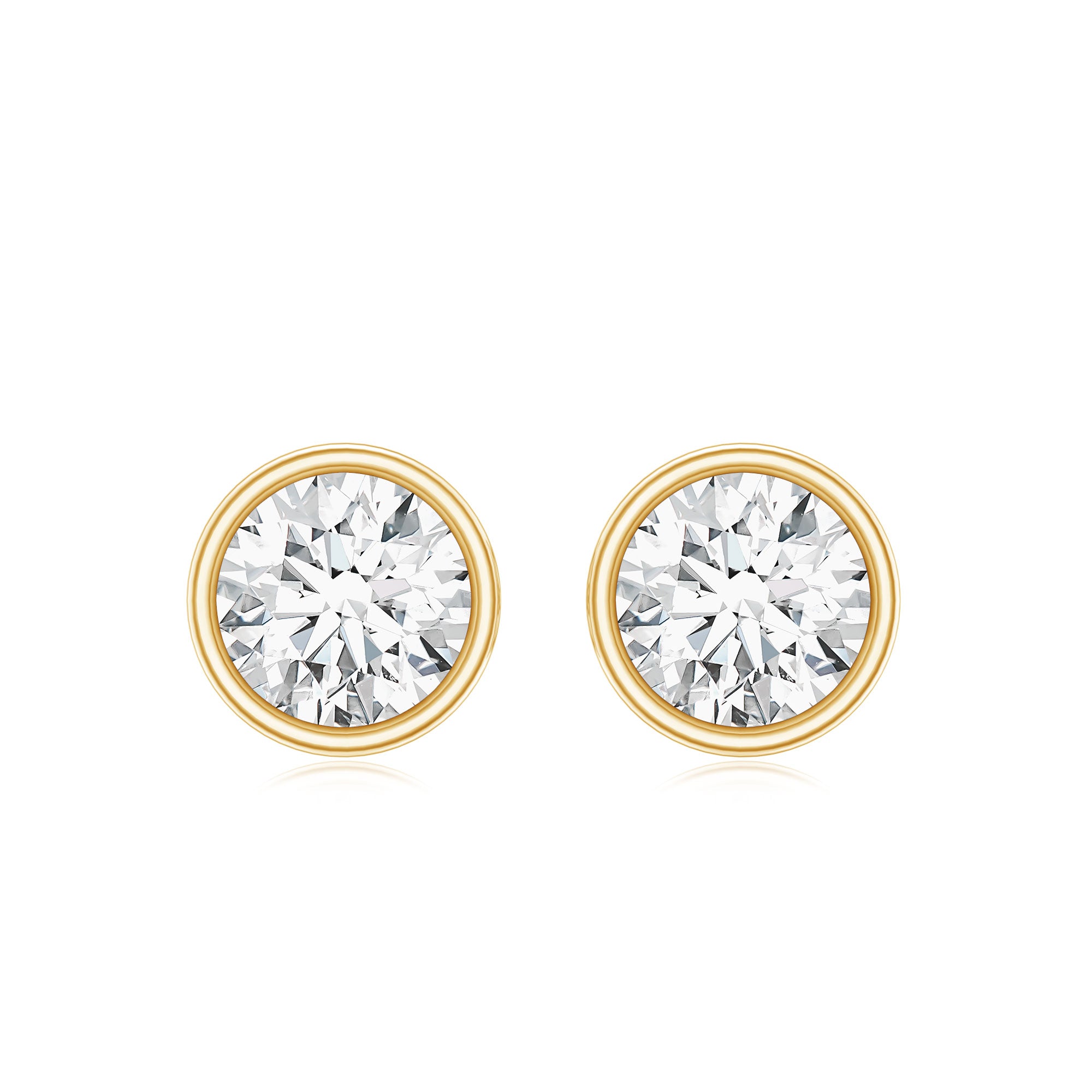 Rosec Jewels-IGI Certified 2 CT Lab Grown Diamond Solitaire Stud Earrings