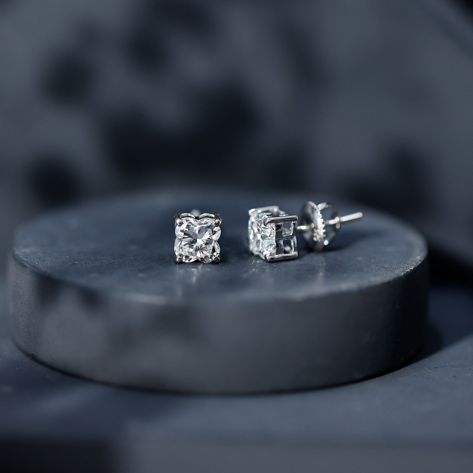 Certified 1.7 Carat Lily Cut Lab Grown Diamond Flower Stud Earrings Lab - ( EF-VS ) - Rosec Jewels