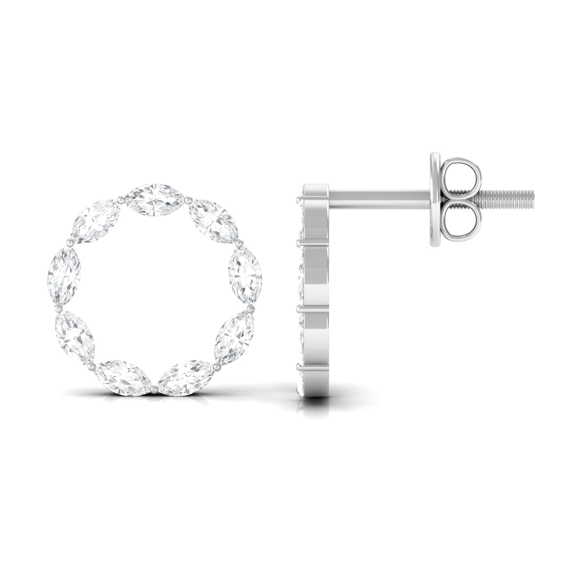 Rosec Jewels-Marquise Cut Diamond Eternity Stud Earrings