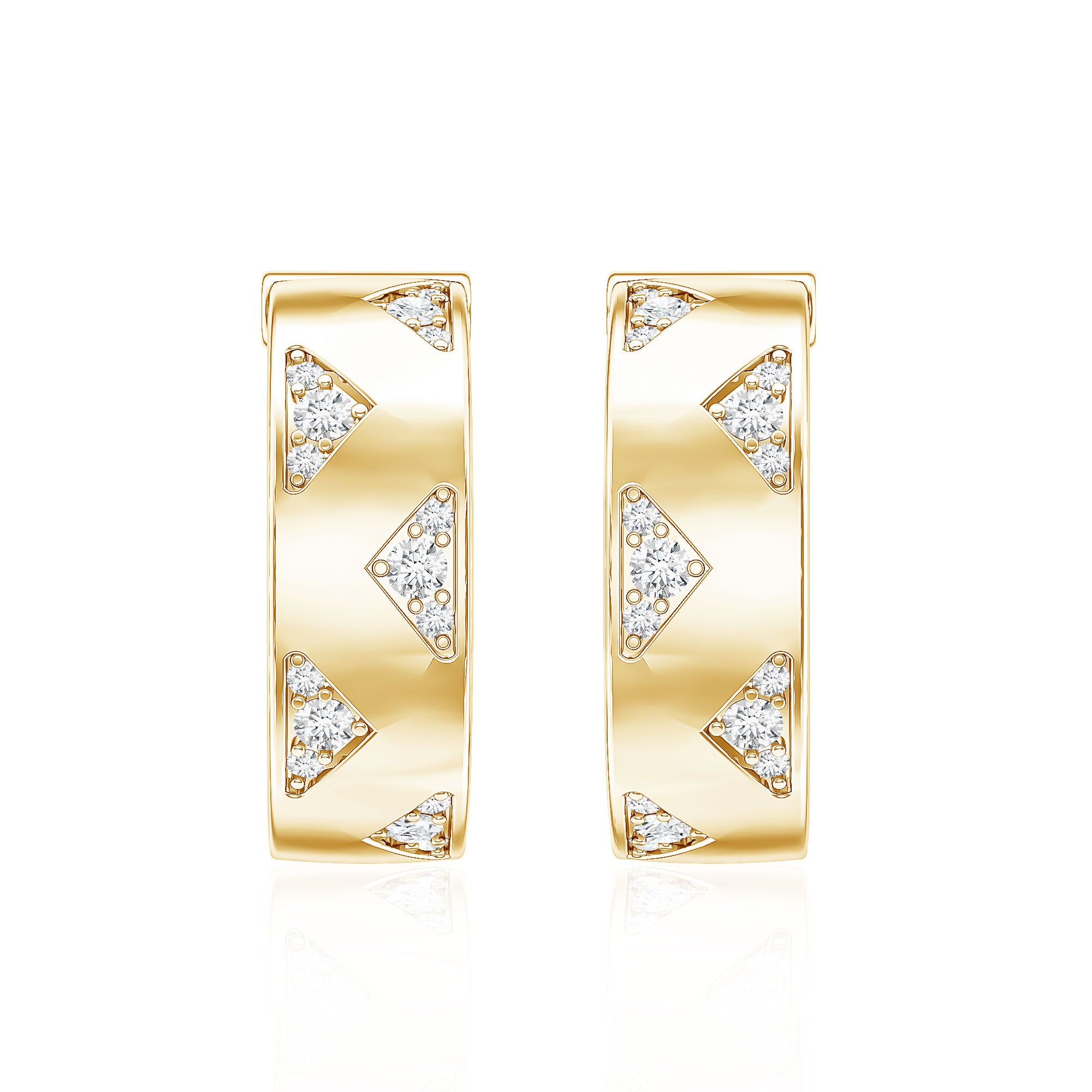Certified Diamond Hoops For Women Natural - ( HI-SI ) - Rosec Jewels