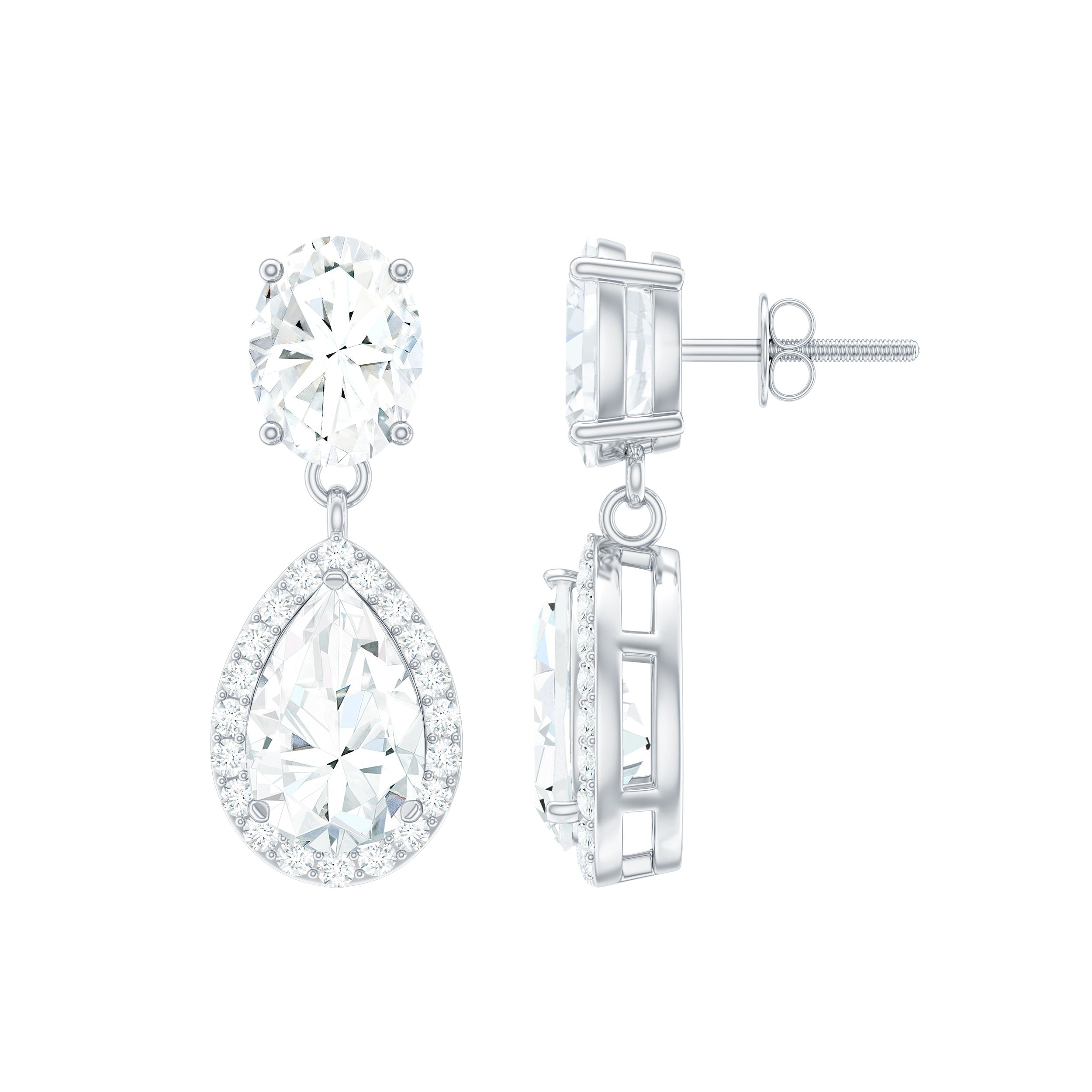 Rosec Jewels-Dangling Lab Grown Diamond Bridal Earrings