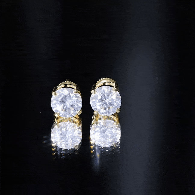 Prong Set Lab Created Diamond Solitaire Stud Earrings Lab - ( EF-VS ) - Rosec Jewels