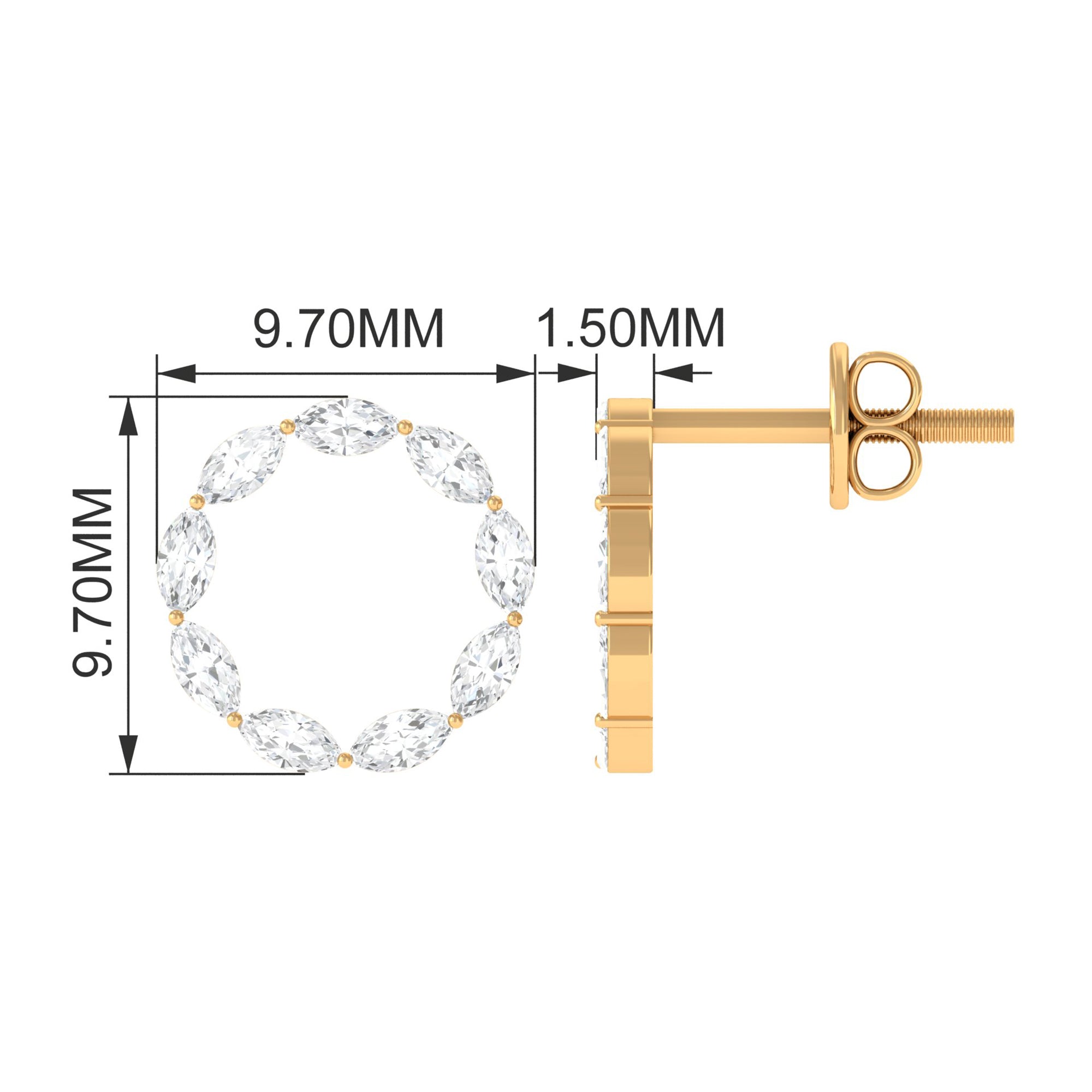 Rosec Jewels-Marquise Cut Diamond Eternity Stud Earrings