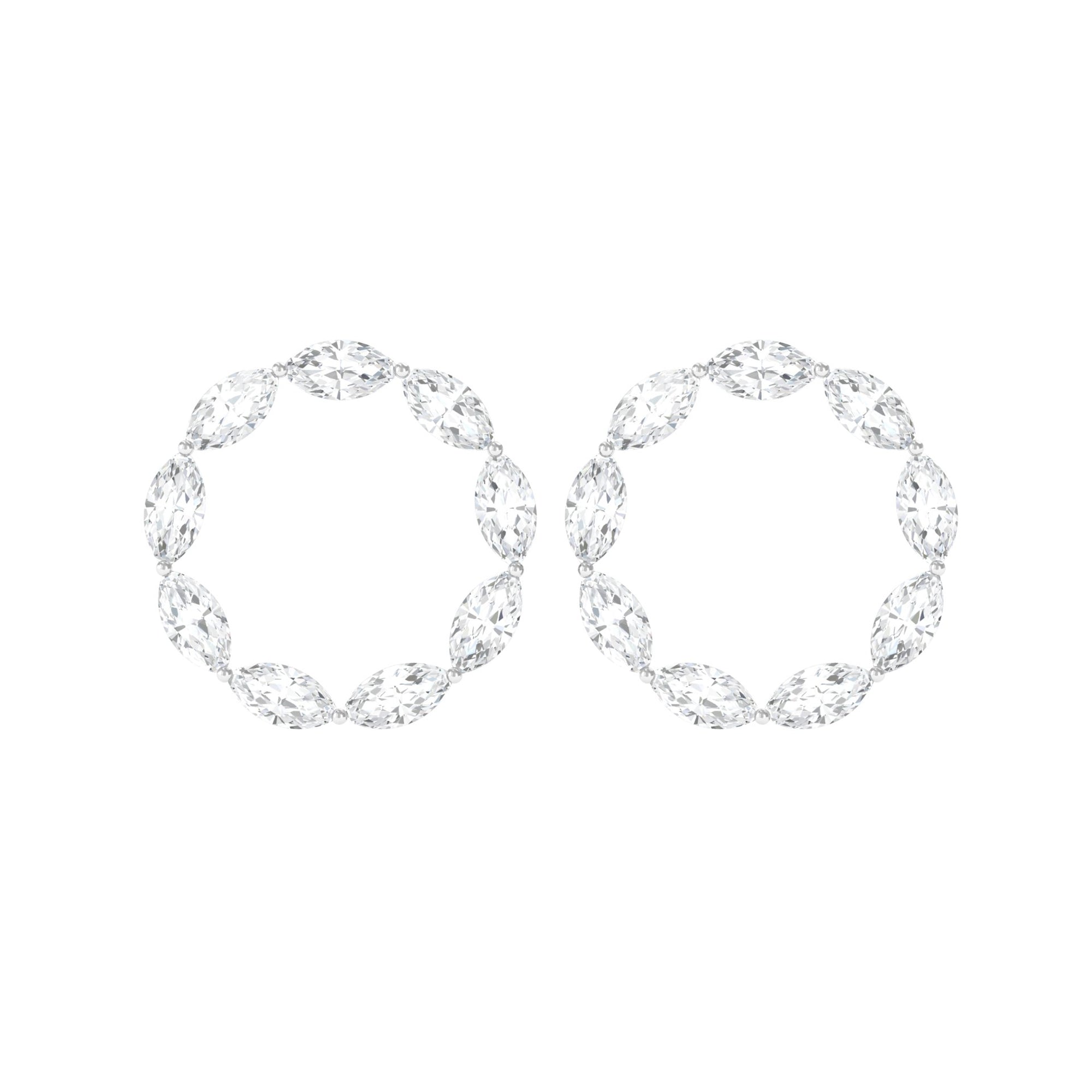 Rosec Jewels-Marquise Cut Diamond Eternity Stud Earrings