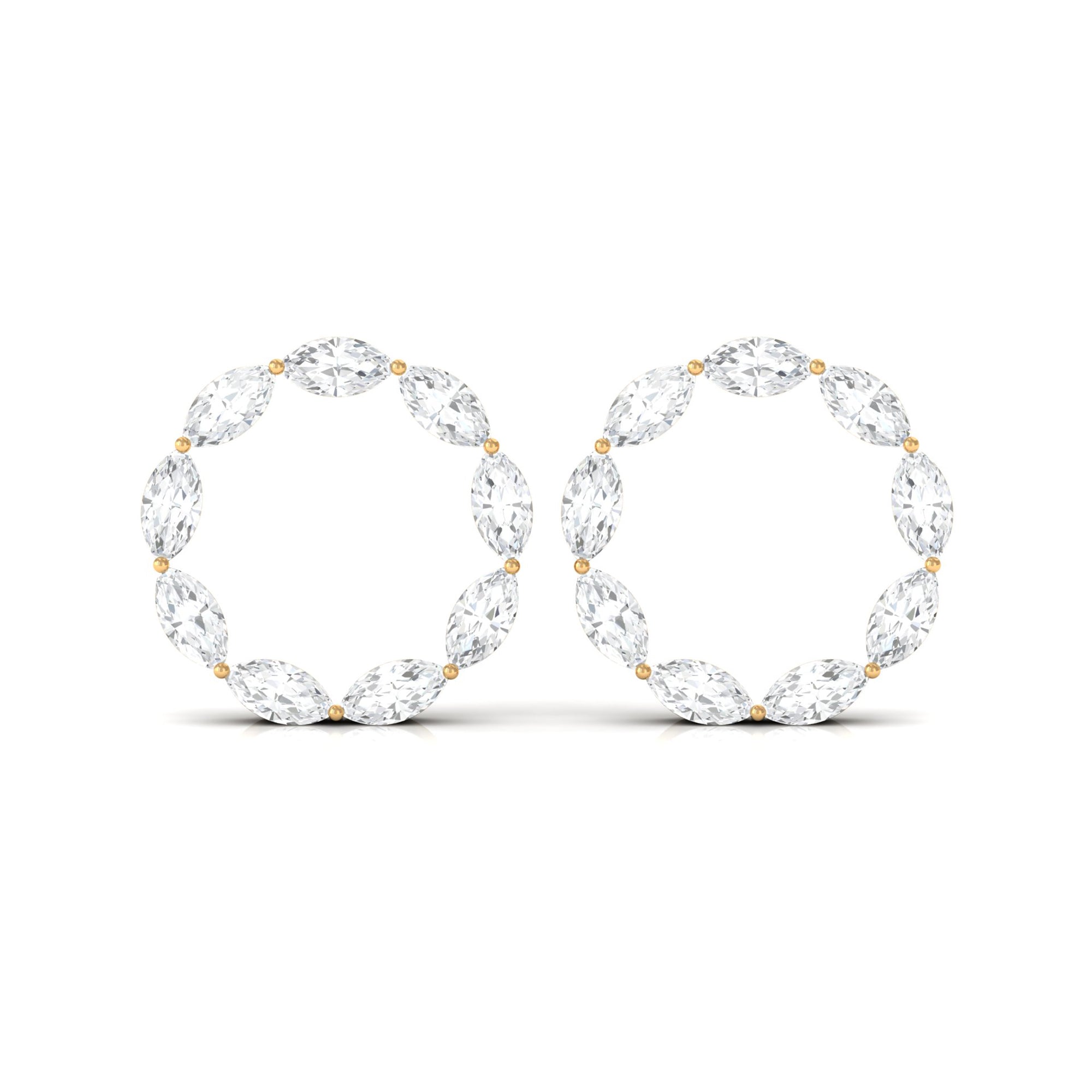 Rosec Jewels-Marquise Cut Diamond Eternity Stud Earrings