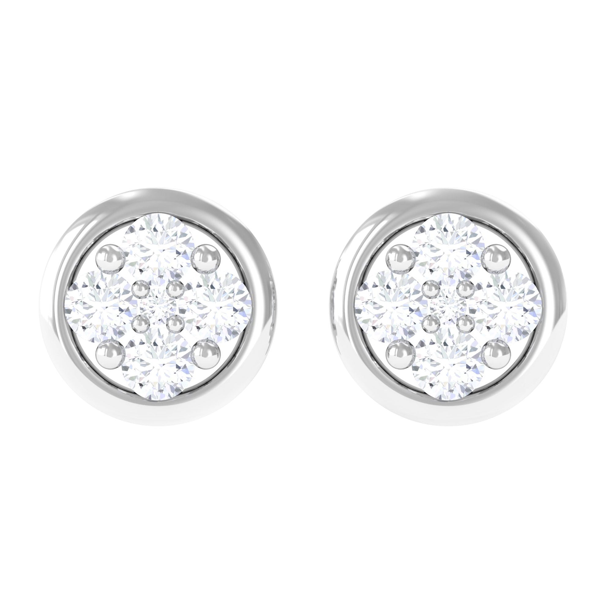 Rosec Jewels-1/2 CT Minimal Diamond Stud Earrings in Prong Setting