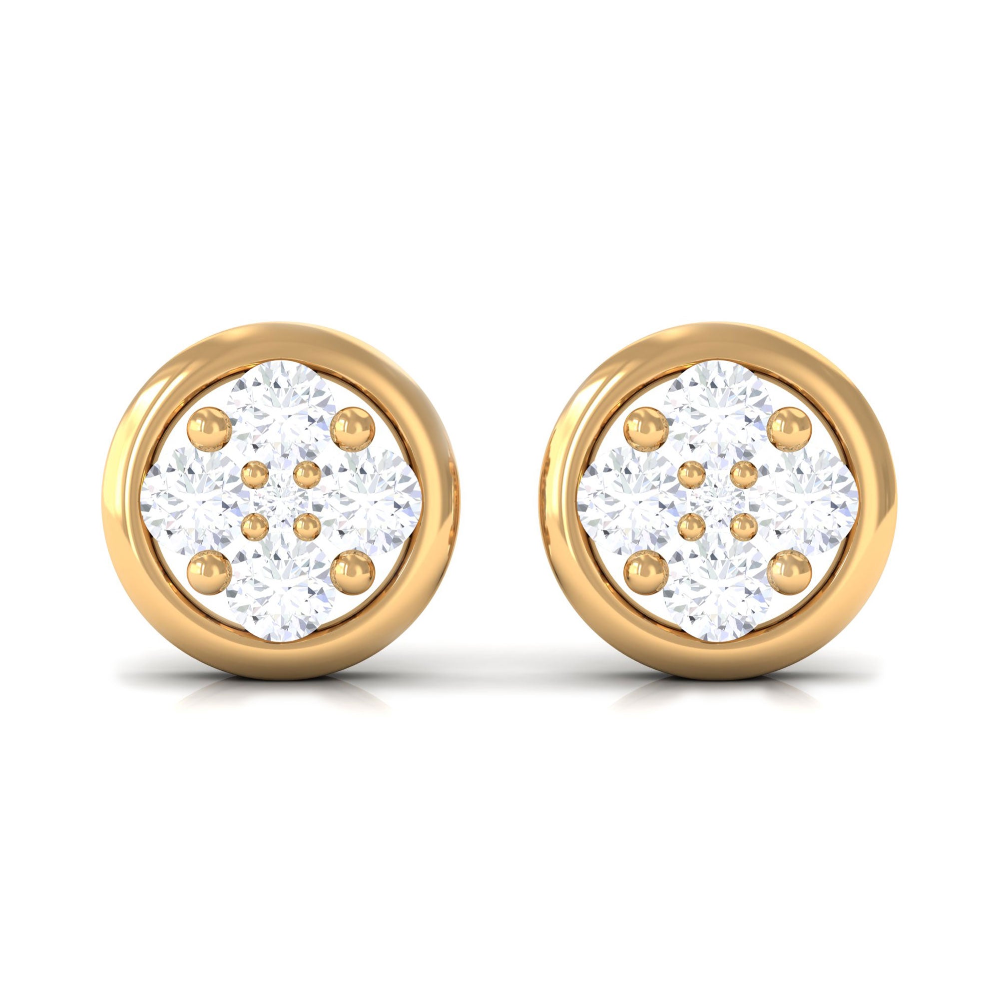 Rosec Jewels-1/2 CT Minimal Diamond Stud Earrings in Prong Setting