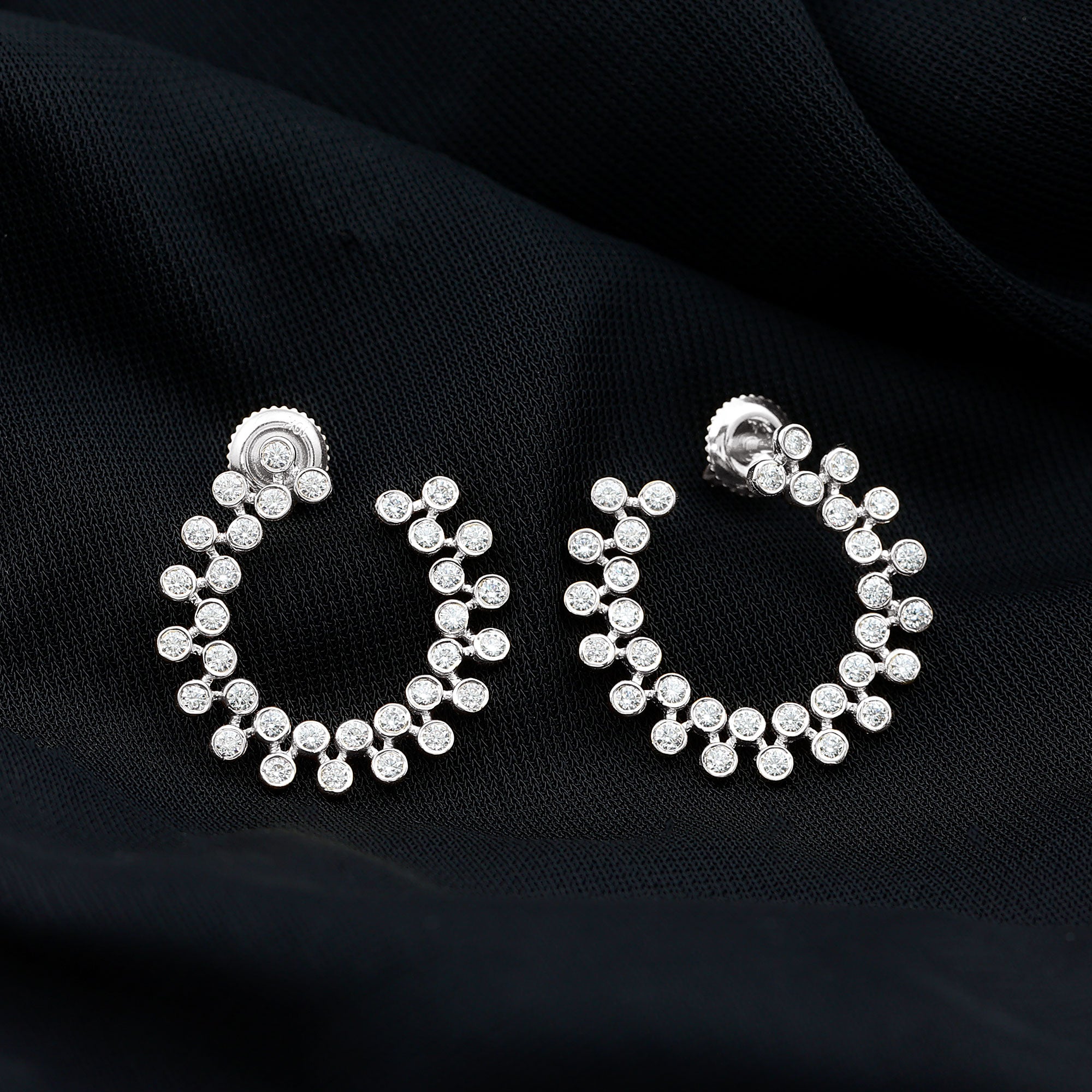 Certified Moissanite Big Stud Earrings For Women D-VS1 - Rosec Jewels