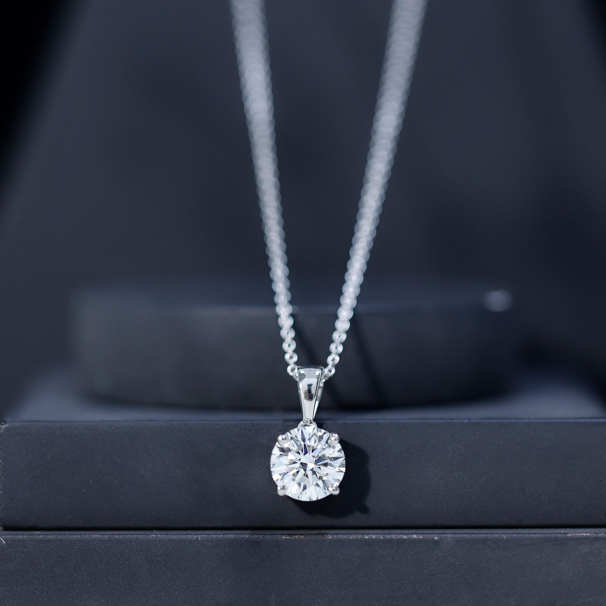 2 Carat IGI Certified Lab Grown Diamond Pendant Necklace Lab - ( E-VS1 ) - Rosec Jewels