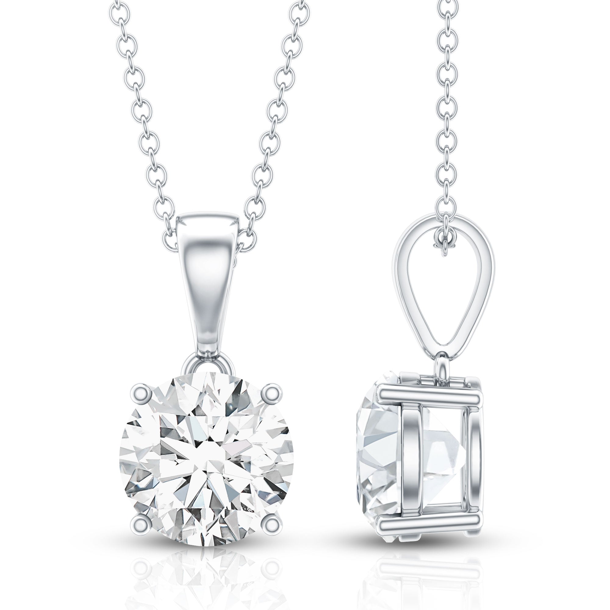Rosec Jewels-2 Carat IGI Certified Lab Grown Diamond Pendant Necklace