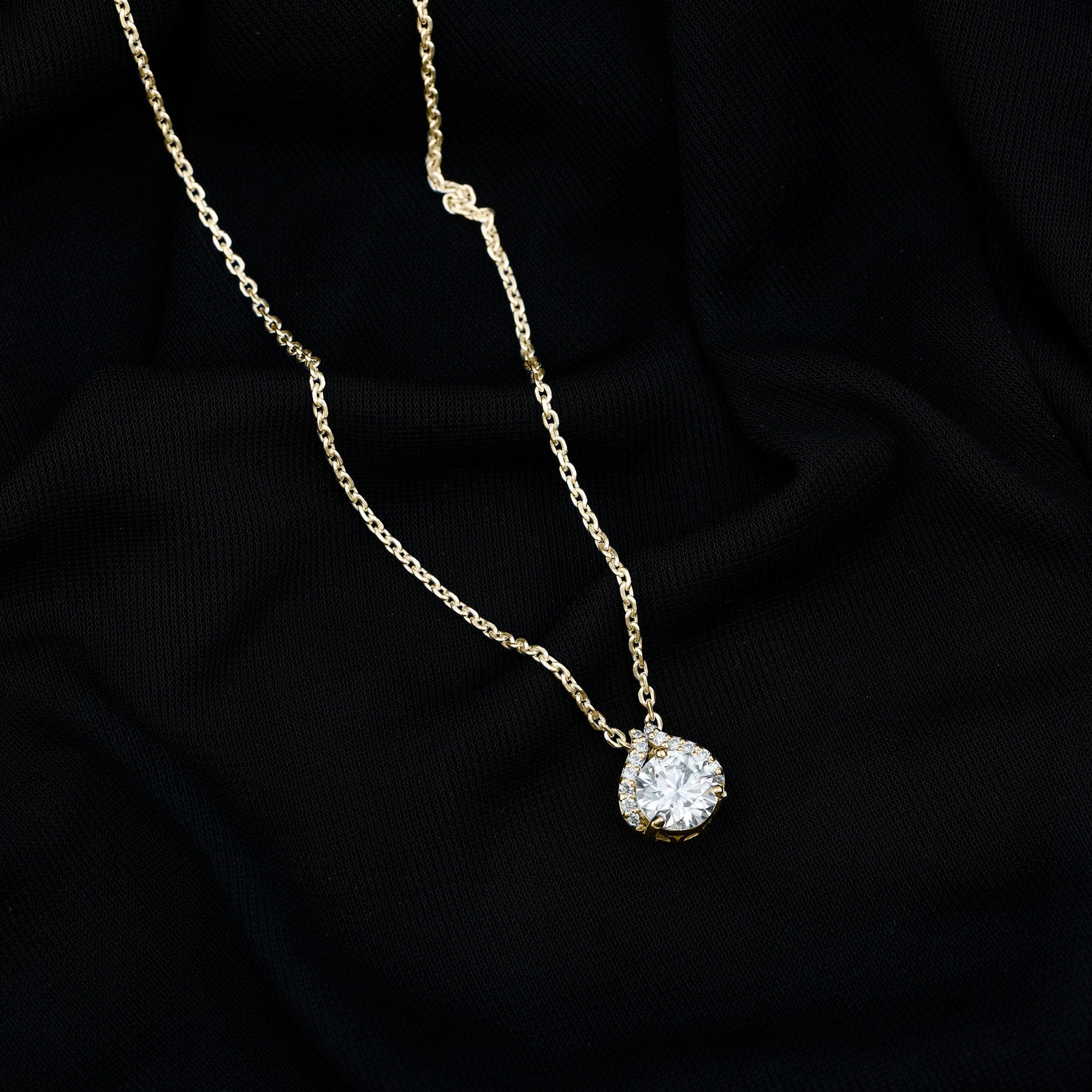 Certified 8 MM Round Lab Grown Diamond Bridal Necklace Lab - ( EF-VS ) - Rosec Jewels