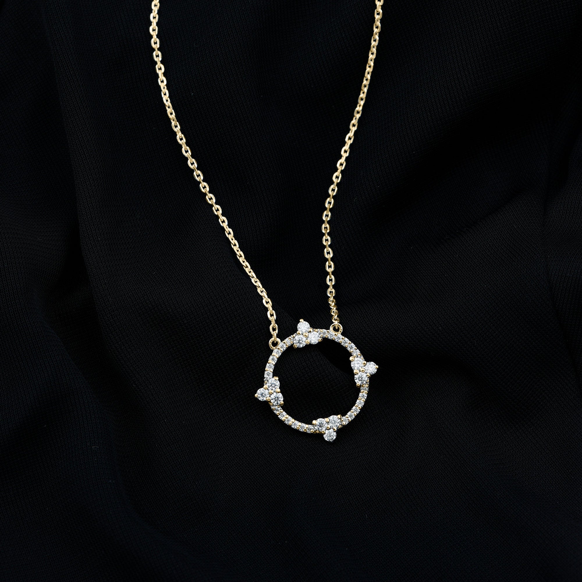 Certified Lab Grown Diamond Circle of Life Necklace Lab - ( EF-VS ) - Rosec Jewels