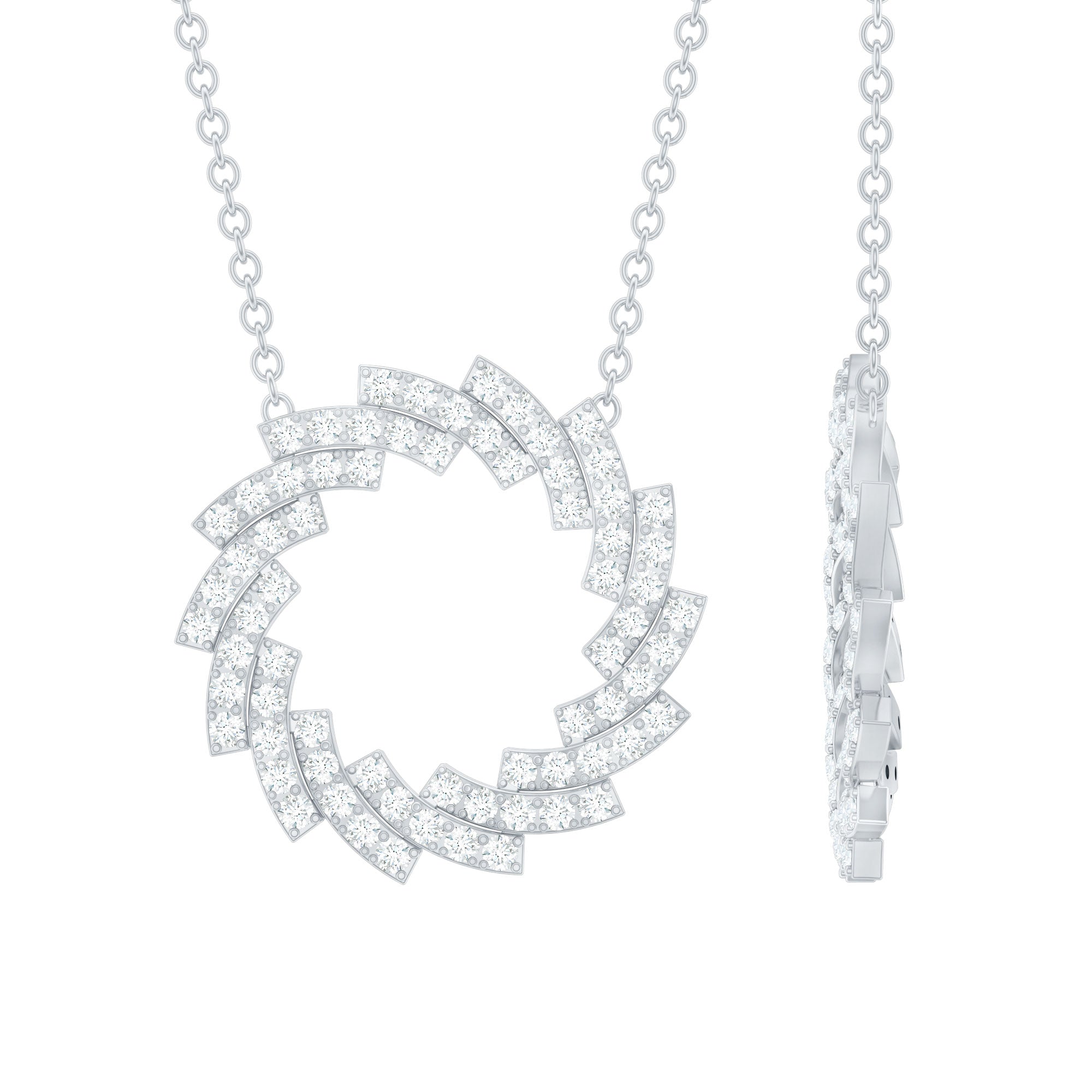 Lab Grown Diamond Designer Eternity Necklace