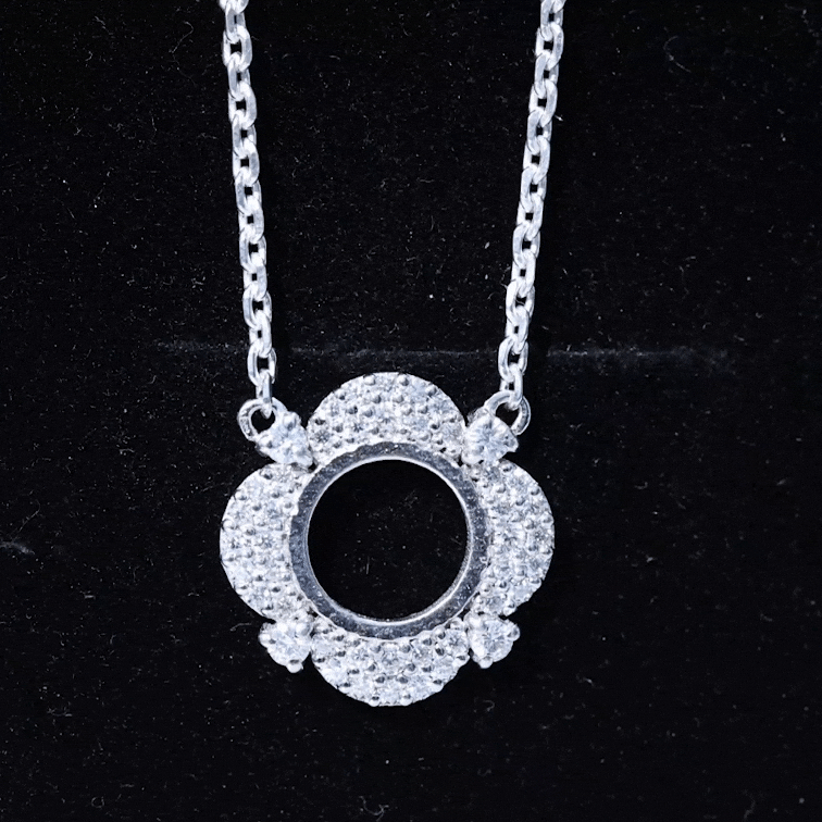 Certified Lab Grown Diamond Nature Inspired Necklace Lab - ( EF-VS ) - Rosec Jewels