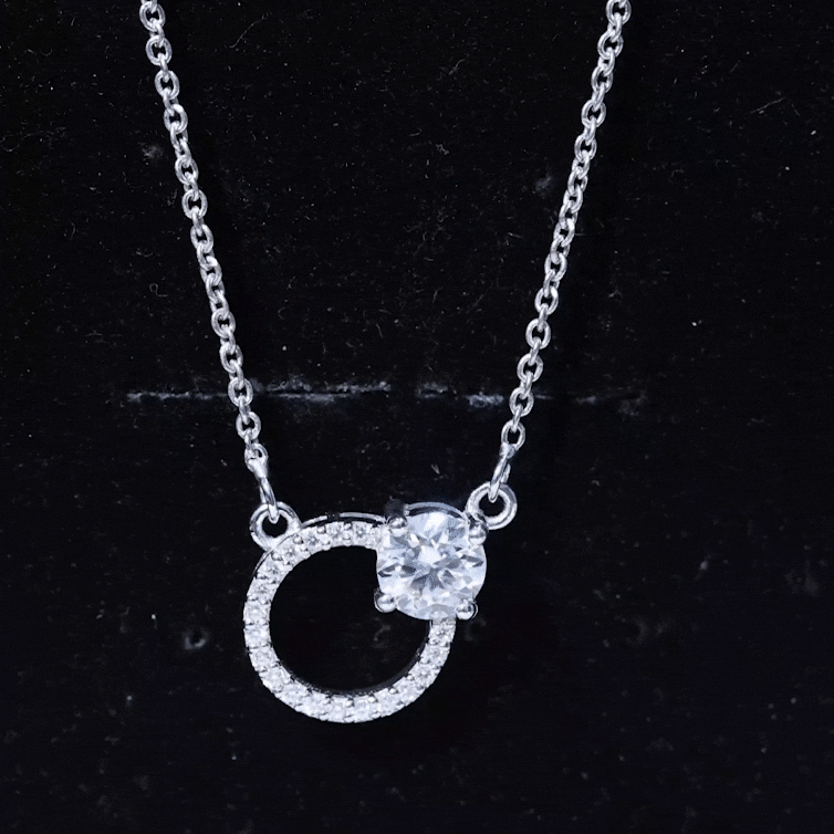 Certified Lab 6 MM Diamond Circle Of Life Necklace Lab - ( EF-VS ) - Rosec Jewels