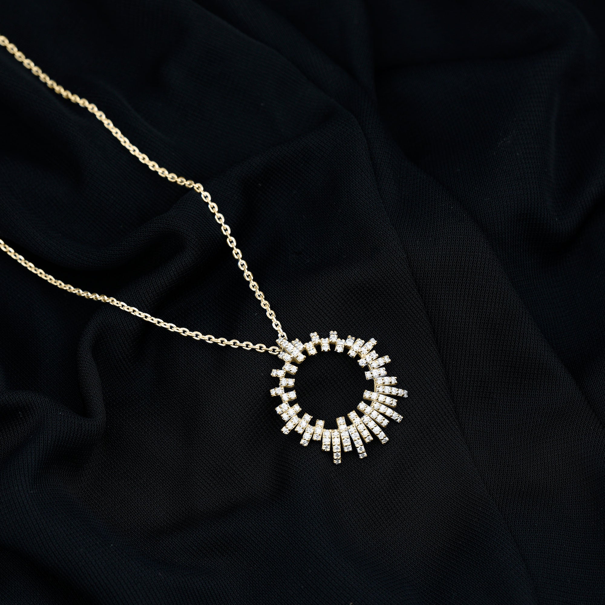 Certified Pave Set Lab Grown Diamond Eternity Necklace Lab - ( EF-VS ) - Rosec Jewels