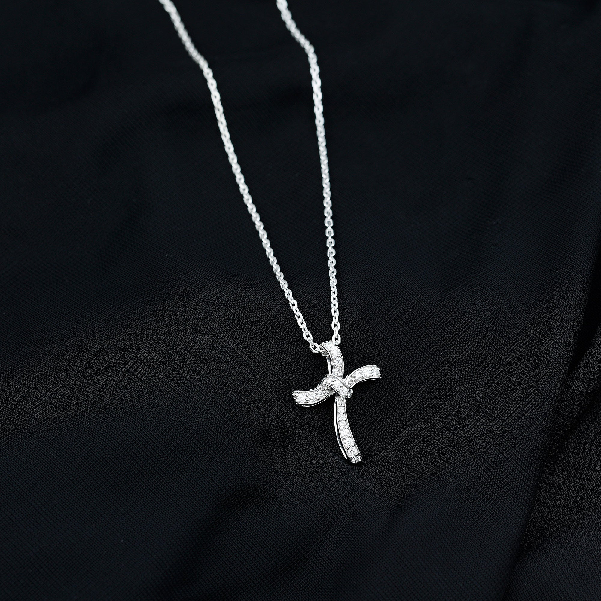 Certified Lab Grown Diamond Catholic Cross Pendant Lab - ( EF-VS ) - Rosec Jewels