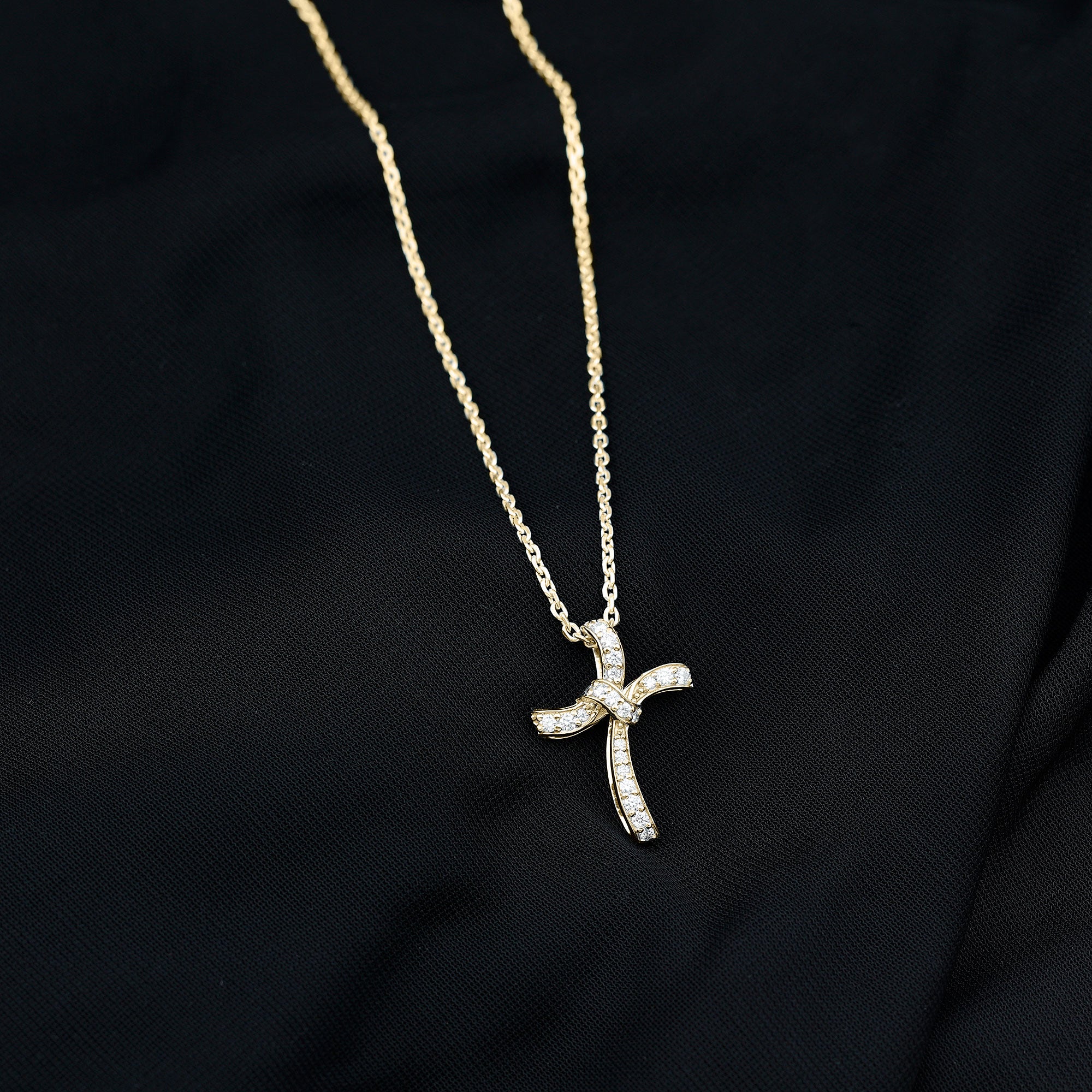 Certified Lab Grown Diamond Catholic Cross Pendant Lab - ( EF-VS ) - Rosec Jewels
