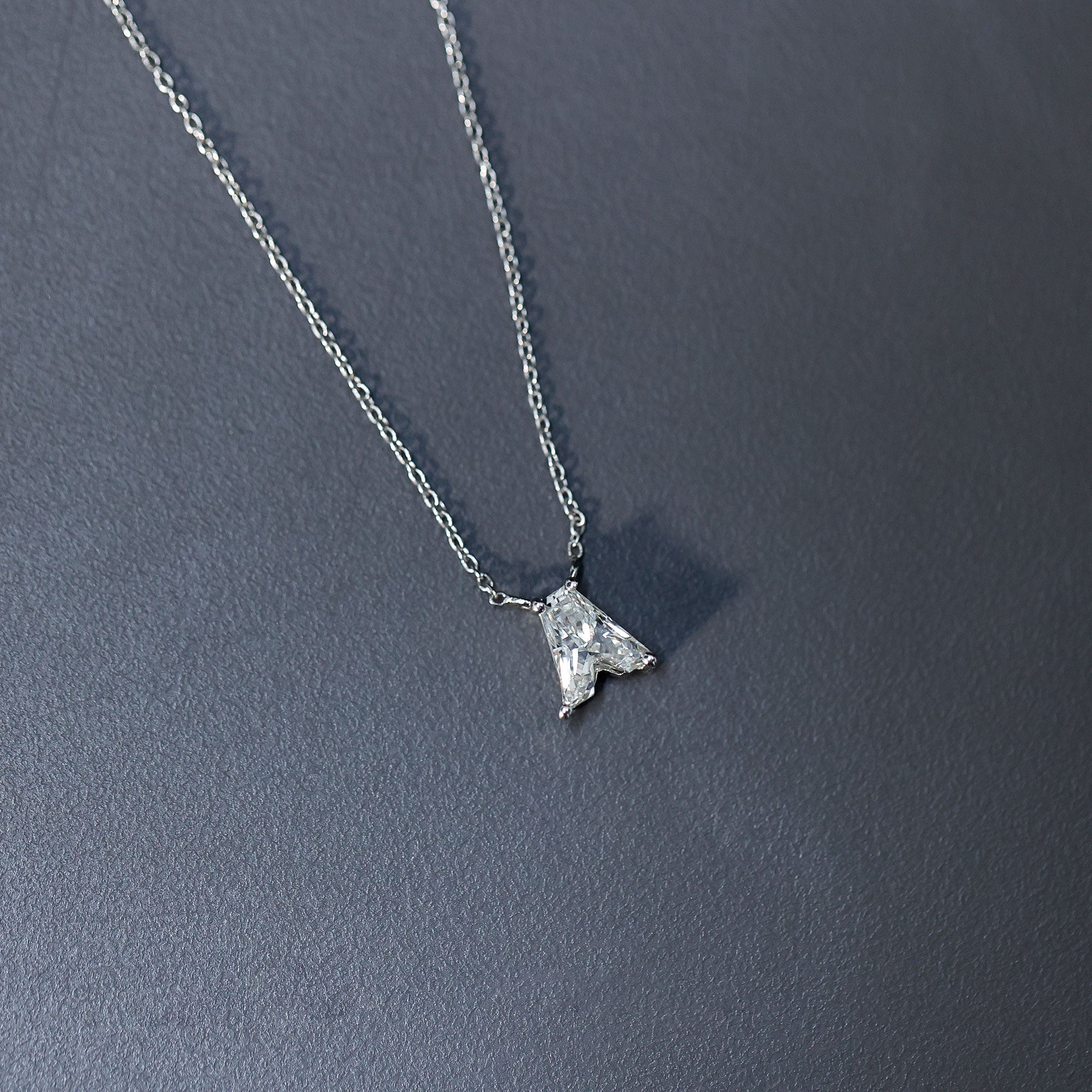 Lab Grown Diamond Initial A Necklace 2 Carat Lab - ( EF-VS ) - Rosec Jewels