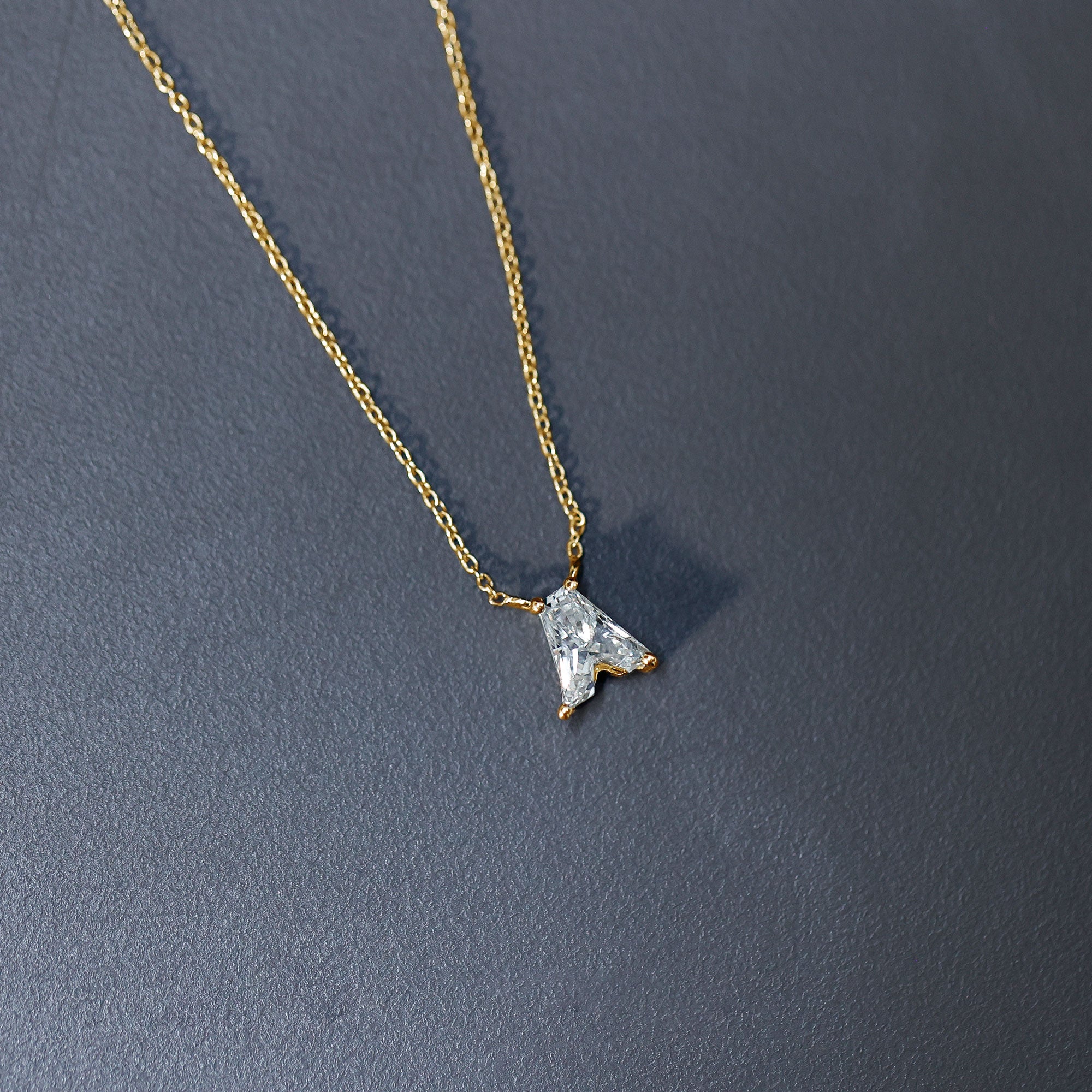 Lab Grown Diamond Initial A Necklace 2 Carat Lab - ( EF-VS ) - Rosec Jewels