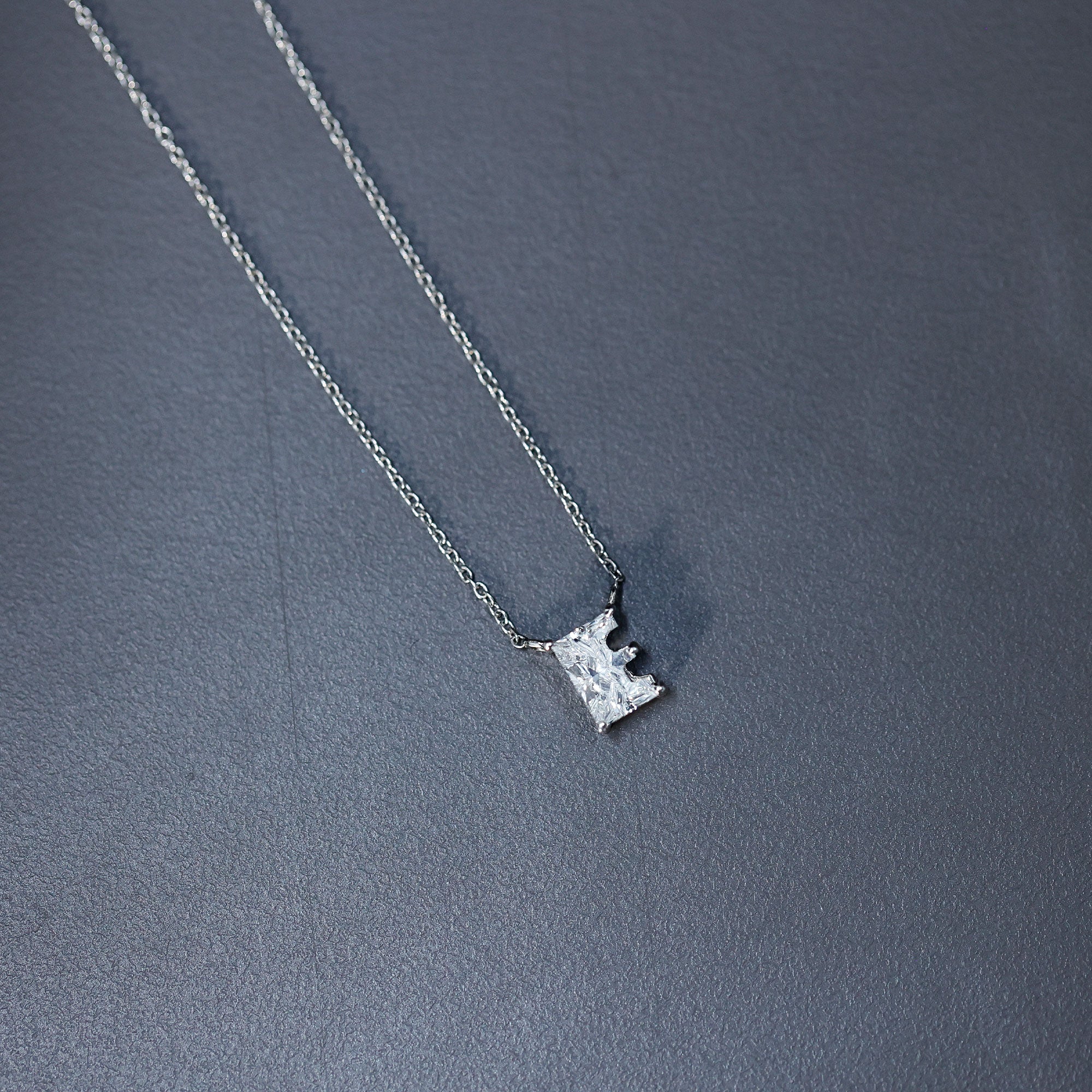 2 Carat Lab Grown Diamond Letter E Necklace for Her Lab - ( EF-VS ) - Rosec Jewels