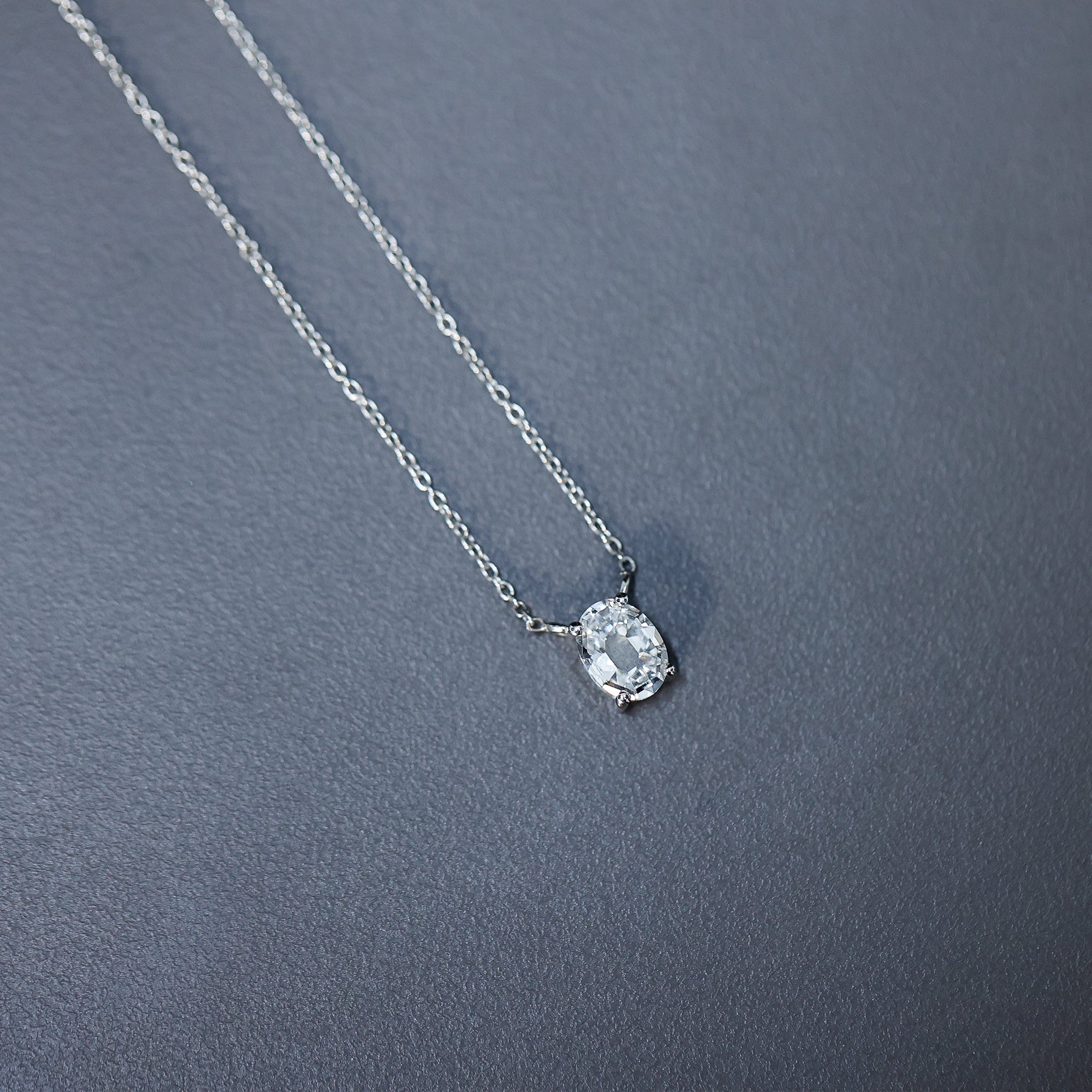 Solitaire Lab Grown 2 Carat Diamond Initial O Necklace with Chain Lab - ( EF-VS ) - Rosec Jewels