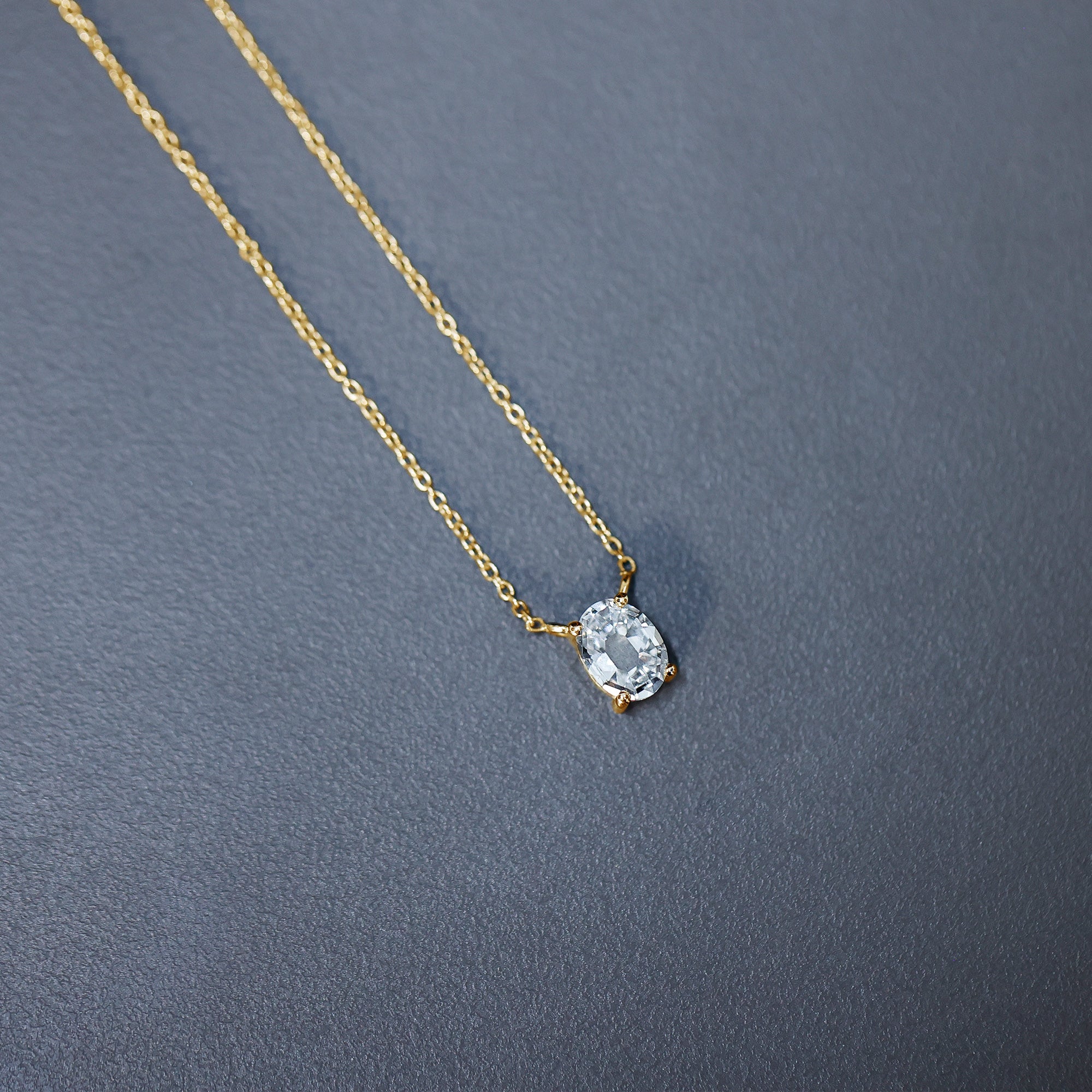 Solitaire Lab Grown 2 Carat Diamond Initial O Necklace with Chain Lab - ( EF-VS ) - Rosec Jewels