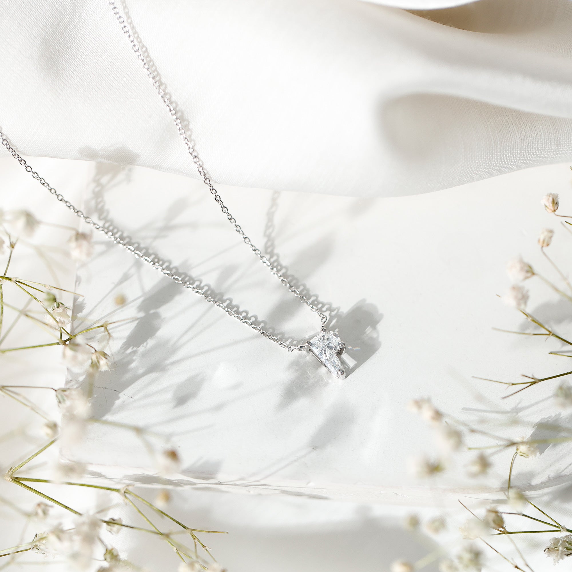 2 Carat Lab Grown Diamond P Initial Necklace with Certificate Lab - ( EF-VS ) - Rosec Jewels