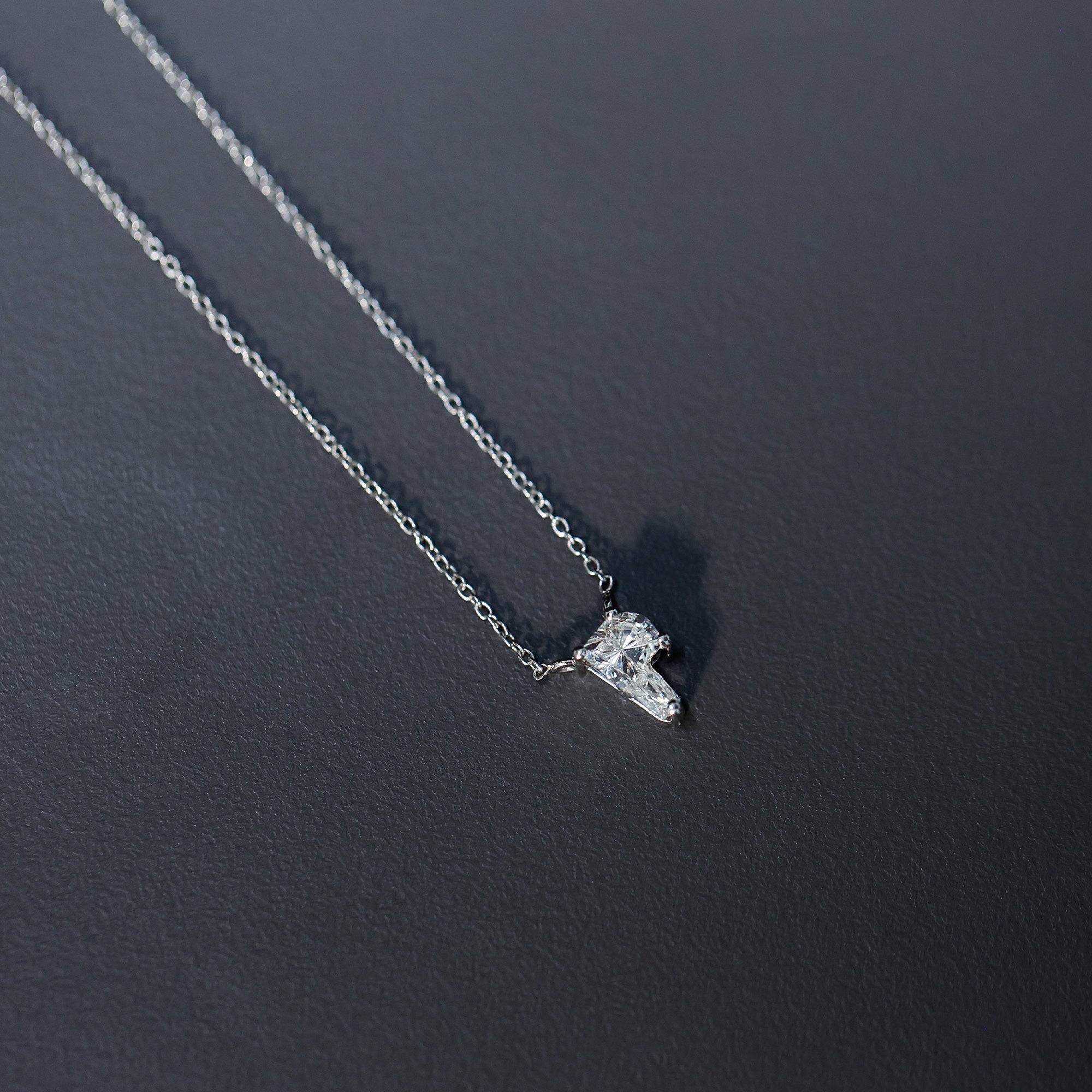 2 Carat Lab Grown Diamond P Initial Necklace with Certificate Lab - ( EF-VS ) - Rosec Jewels