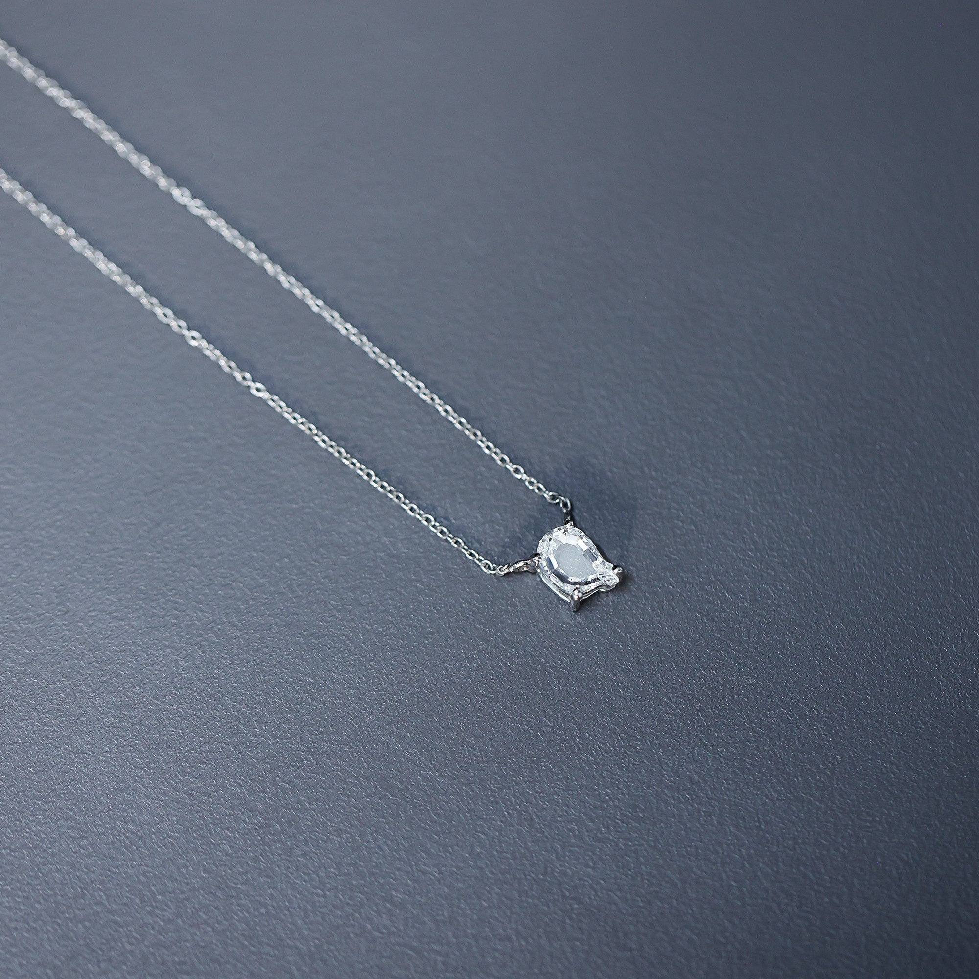 2 Carat Solitaire Lab Created Diamond Initial Q Necklace Lab - ( EF-VS ) - Rosec Jewels