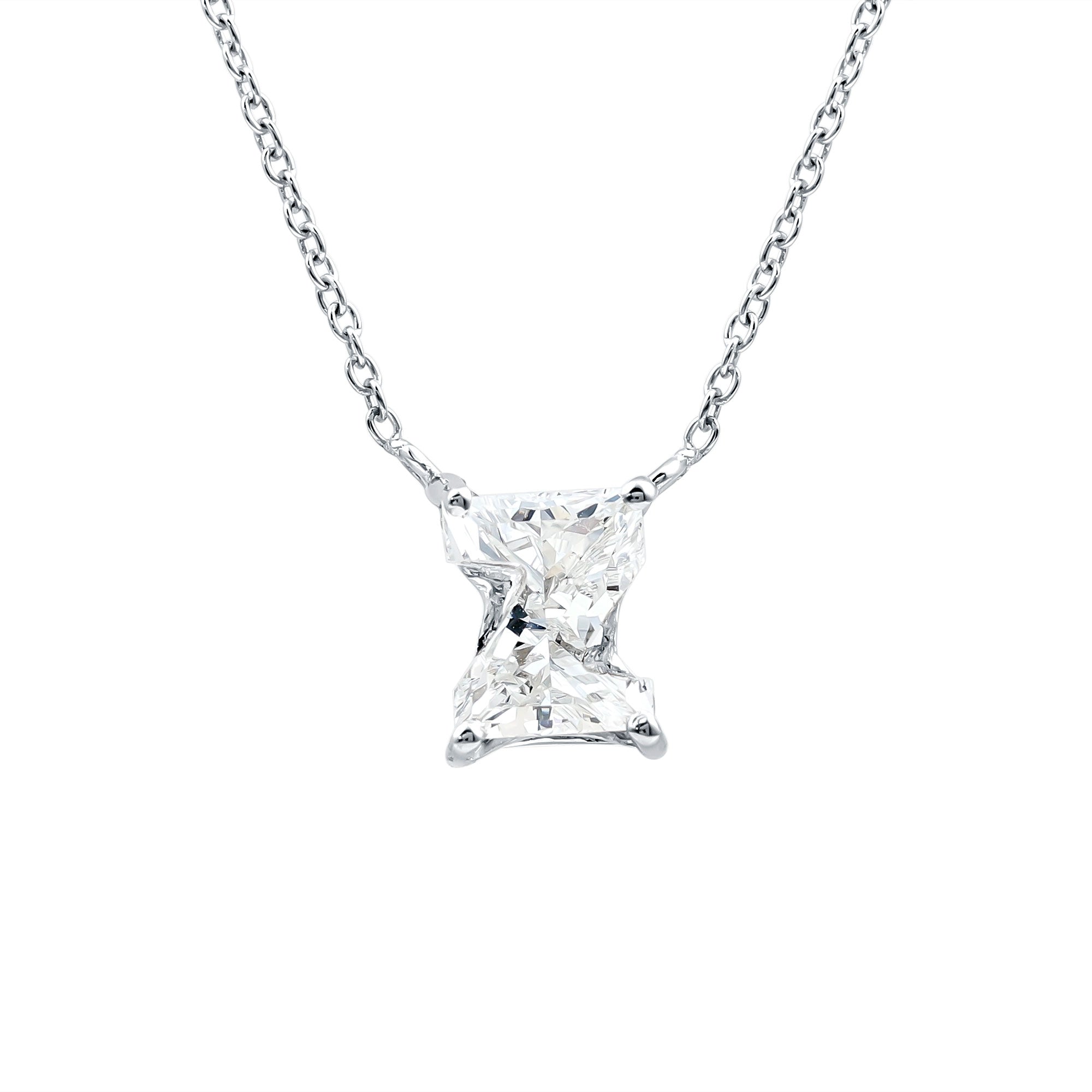 Certified Lab Grown 2 Carat Diamond Z Initial Necklace Lab - ( EF-VS ) - Rosec Jewels